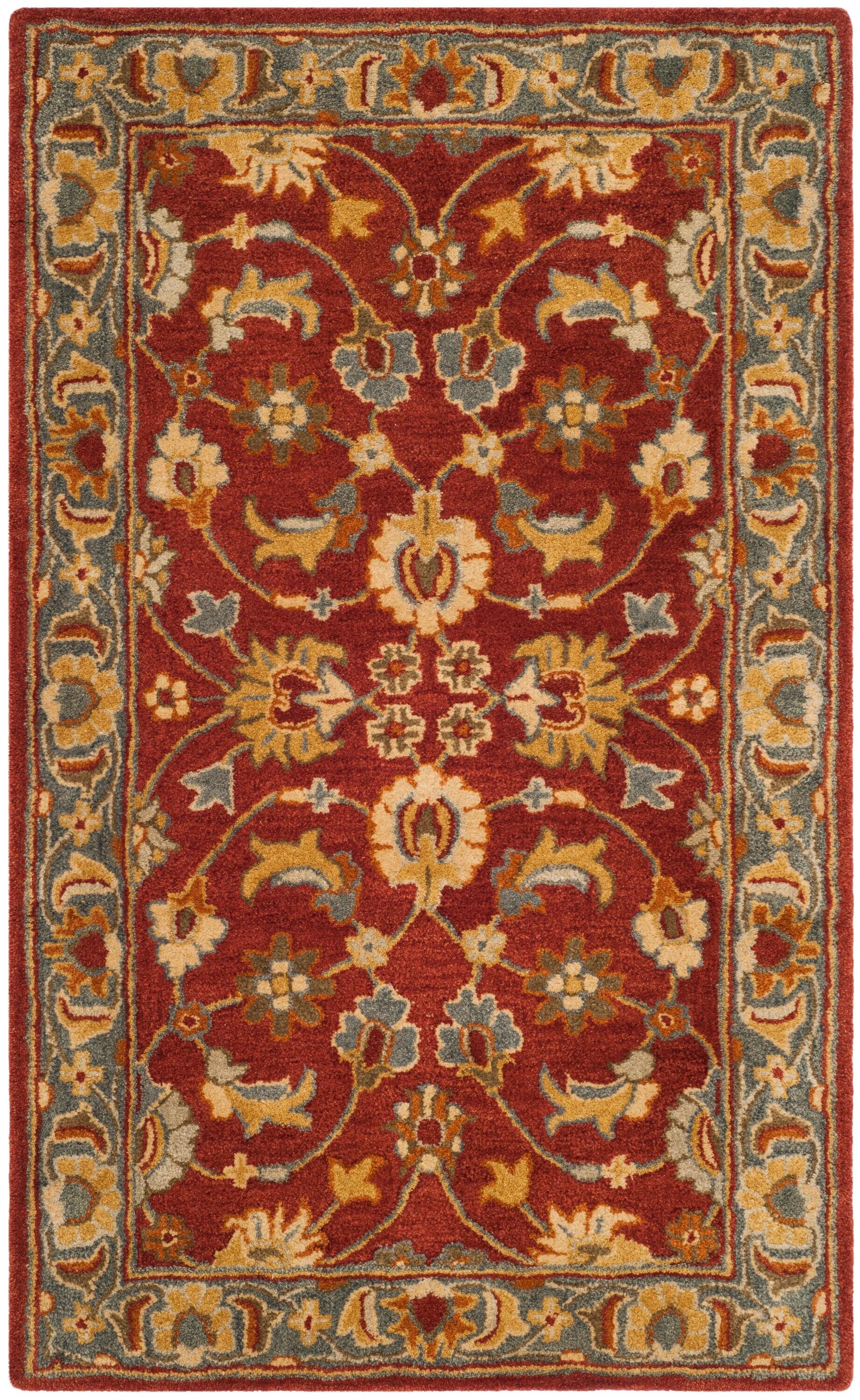 Heritage HG403 Handmade Accent Rug - 3'x5' - Red/Blue - Safavieh