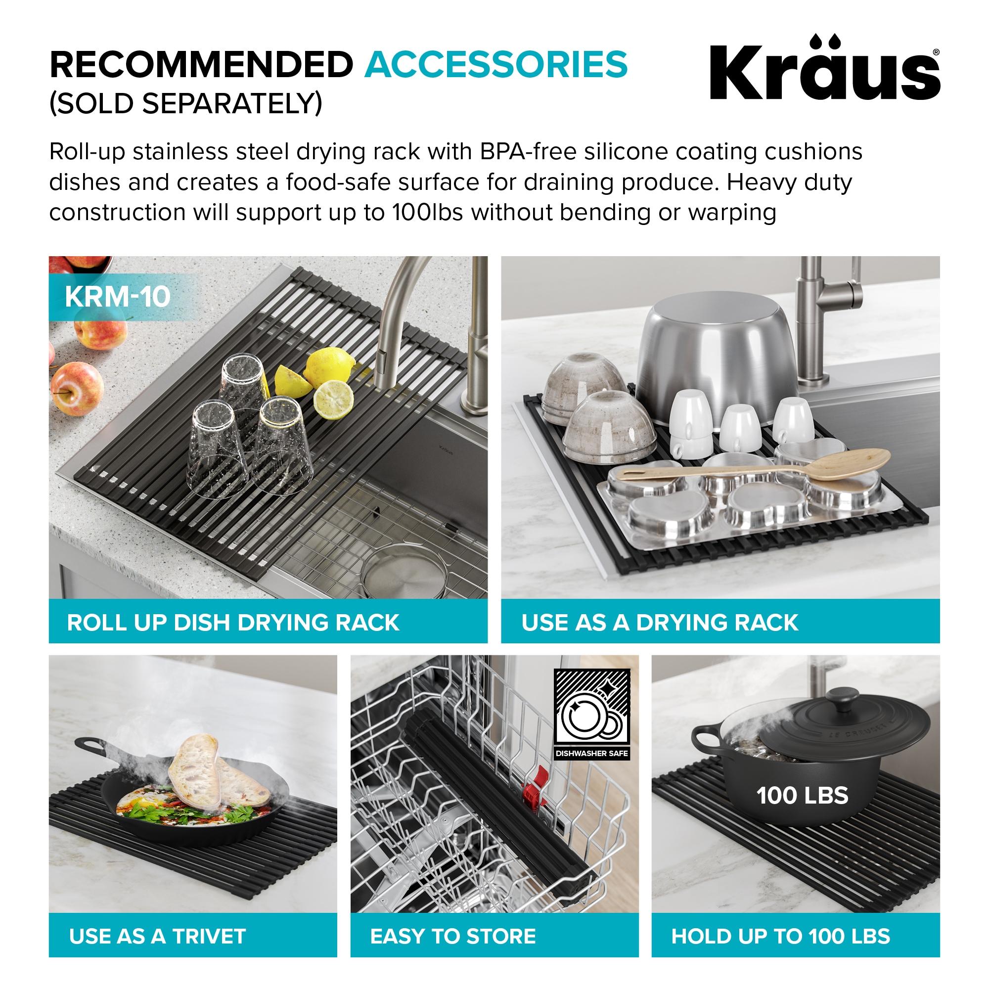 KRAUS Standart PRO Drop In 16 Gauge Bar Stainless Steel Kitchen Sink