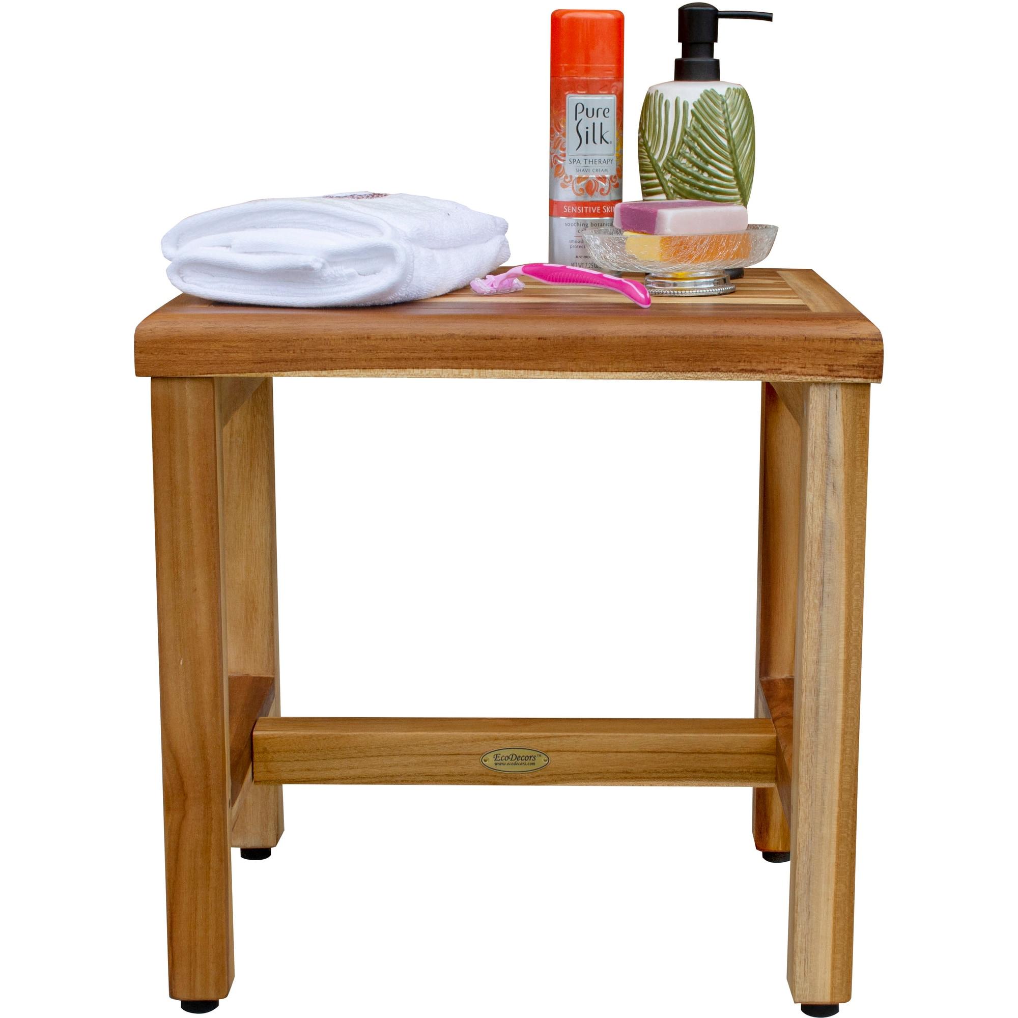 Earthy Teak Classic 18'' W Teak Shower Bench