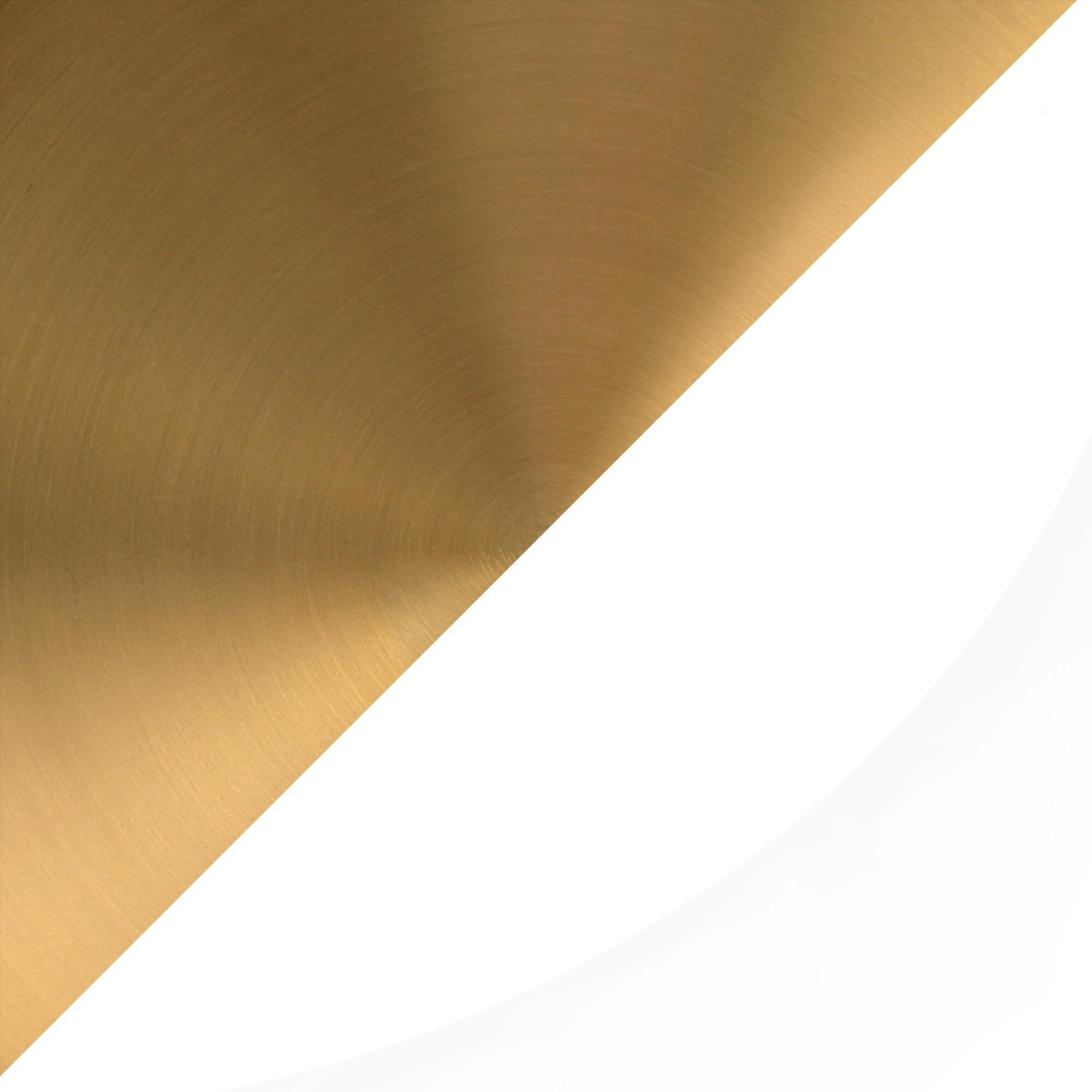 Evelyn&Zoe 9" Brass Finish Metal/Glass Semi Flush Mount