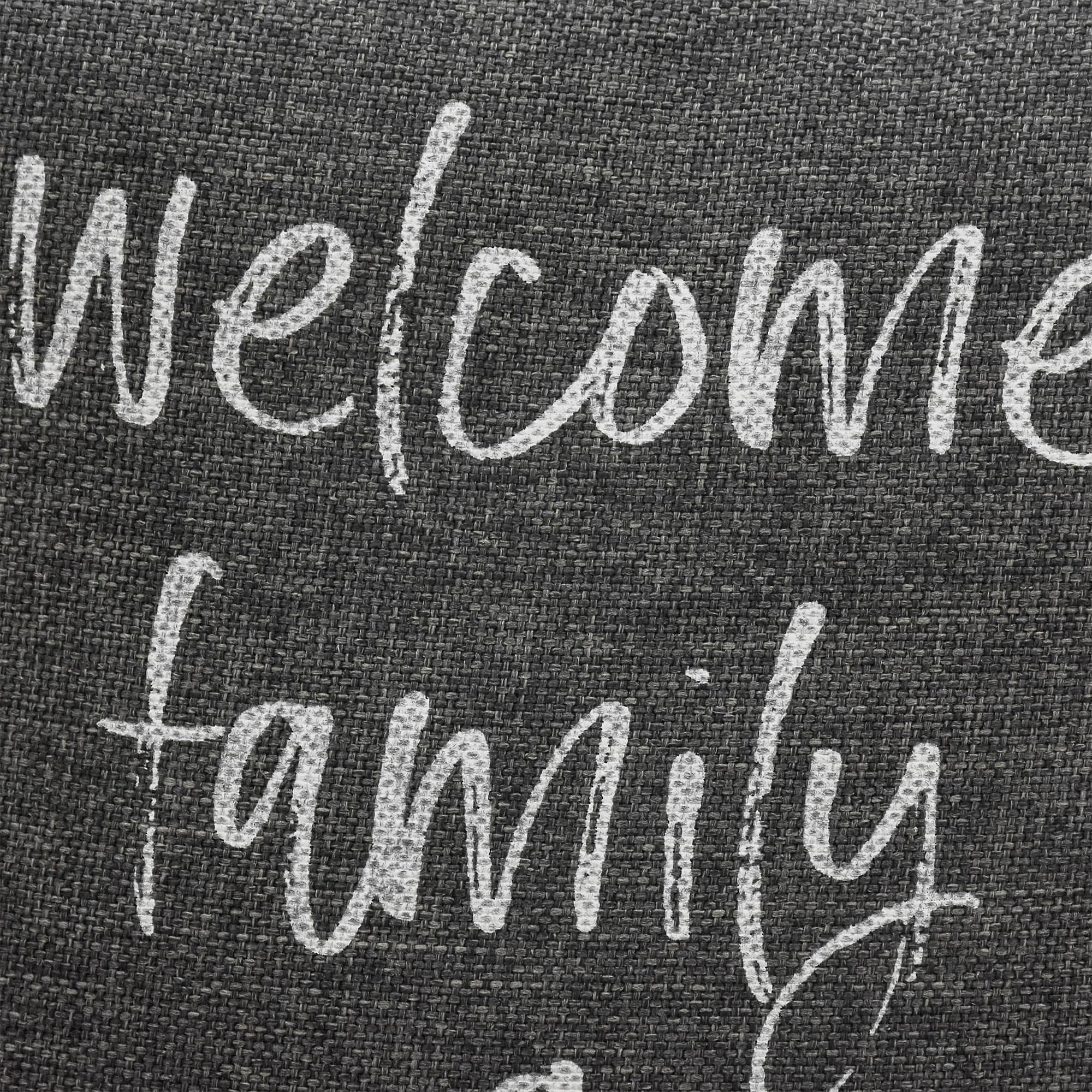 Welcome Friends & Family Fabric Weighted Floor Stop