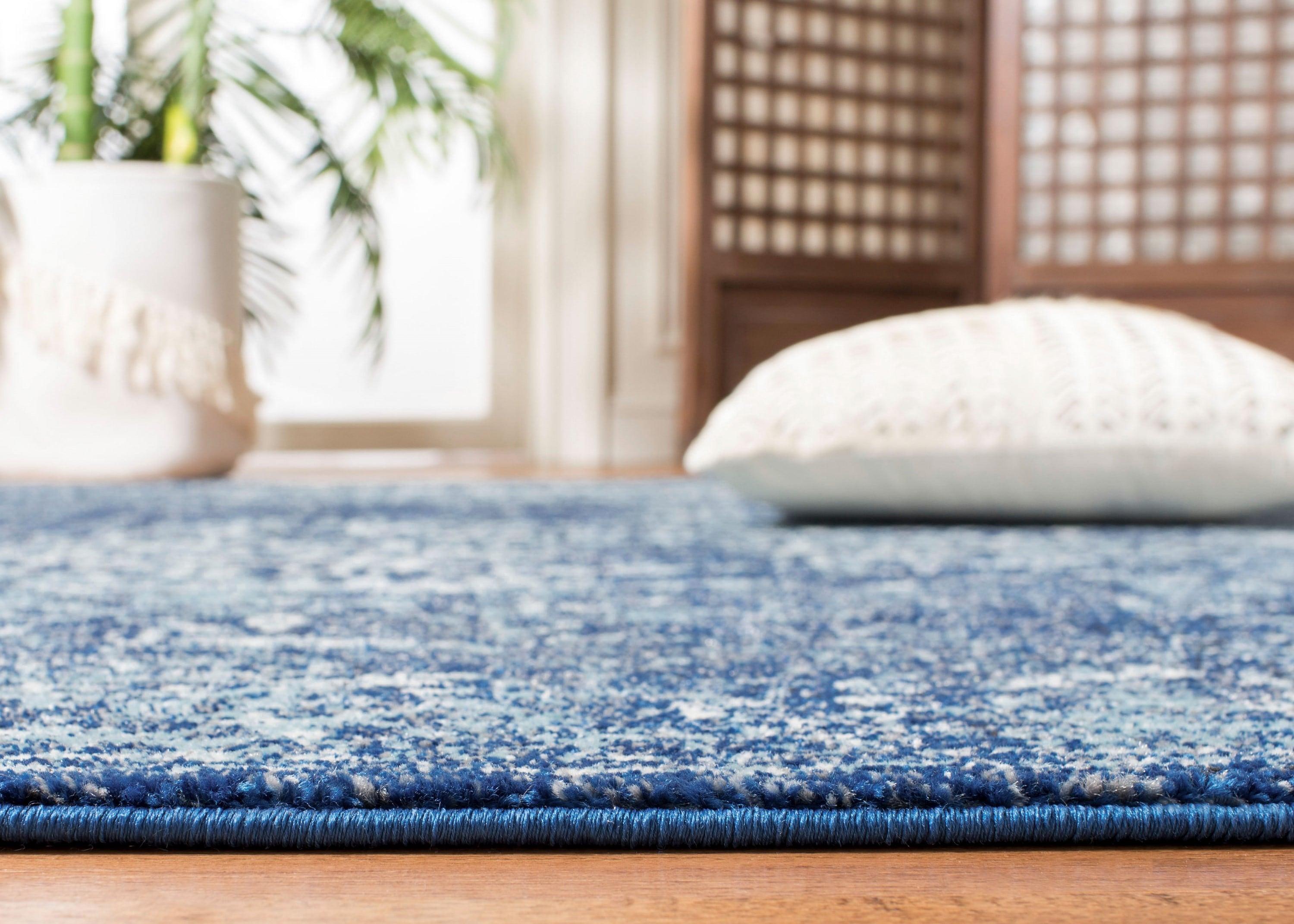 Evoke EVK256 Power Loomed Runner Rug - Navy/Ivory - 2'2"x11' - Safavieh.