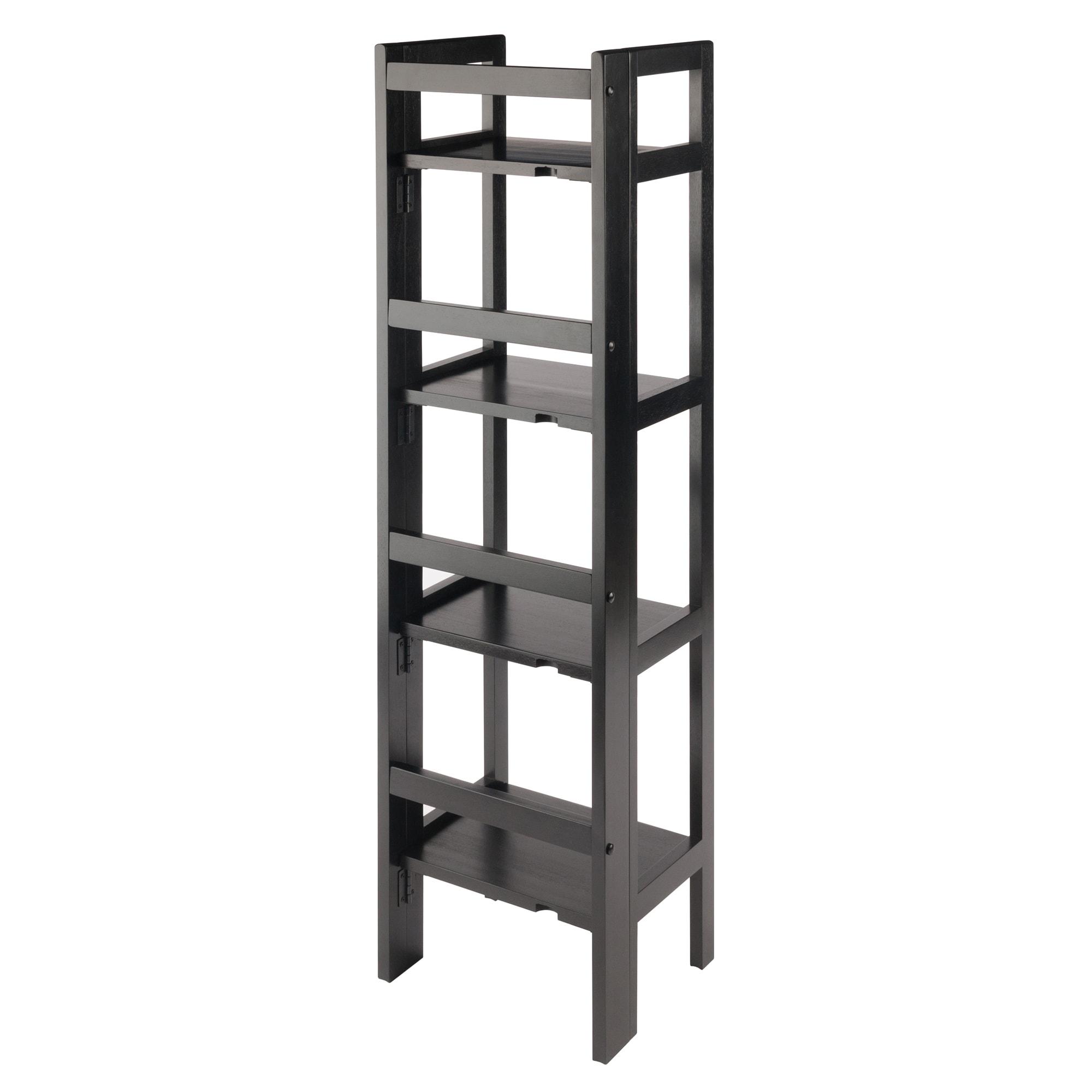 Winsome 51.34" Terry Folding Bookshelf Black