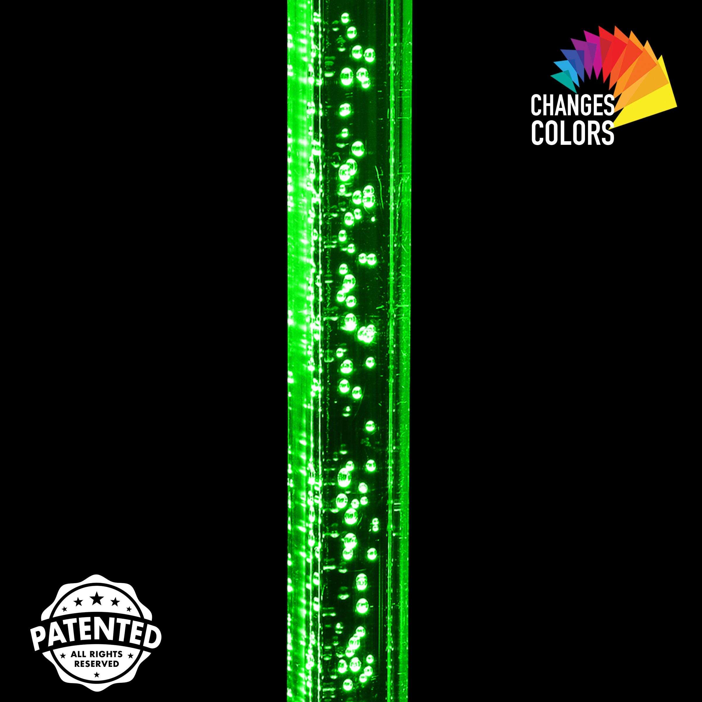 Exhart Solar Suspended Bubble Acrylic Square Garden Stakes with Color Changing LEDs, 2 by 29.5 Inches (Set of 2)