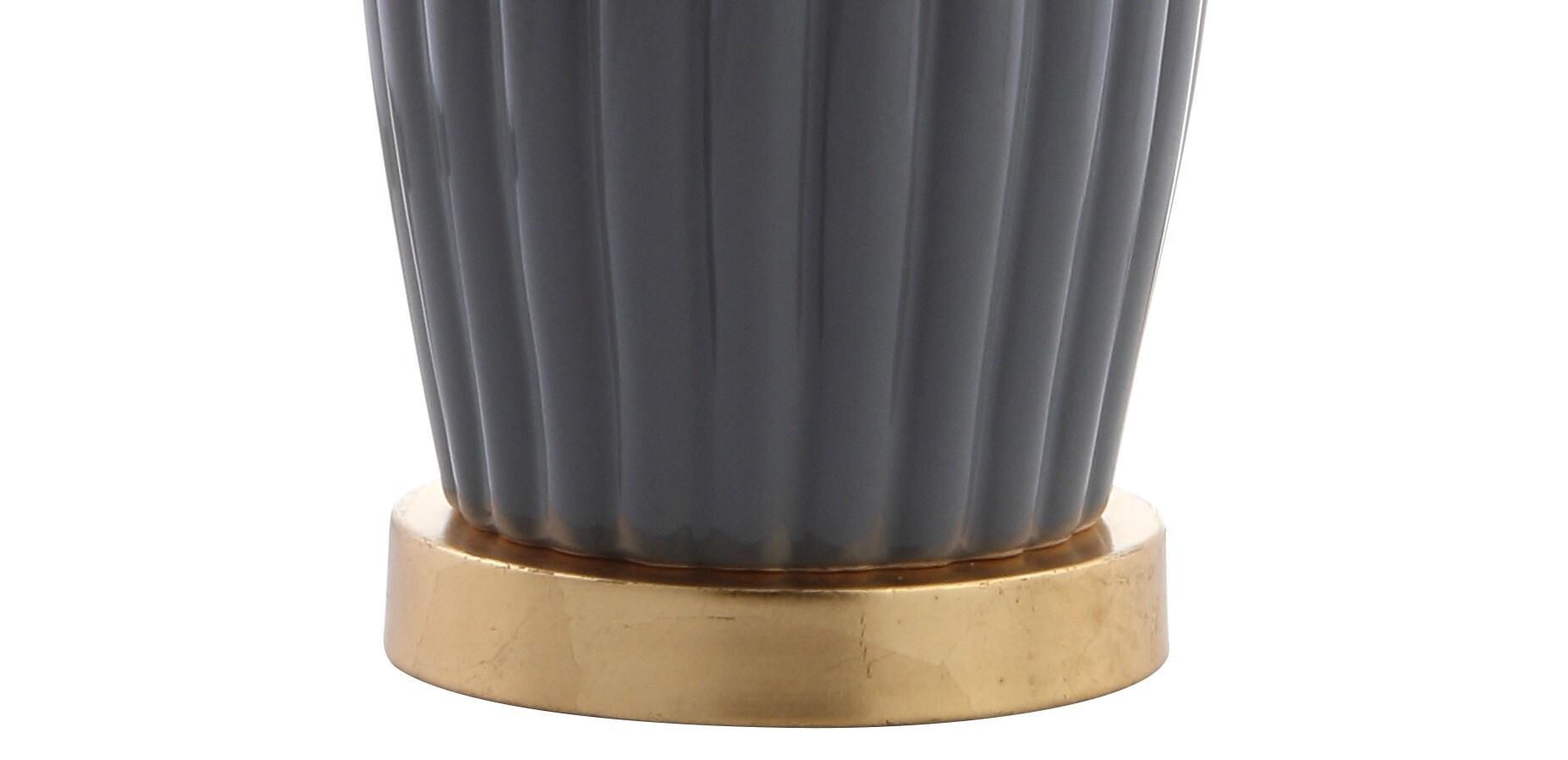 JONATHAN Y Roman 28.5" Ceramic LED Table Lamp, Gray