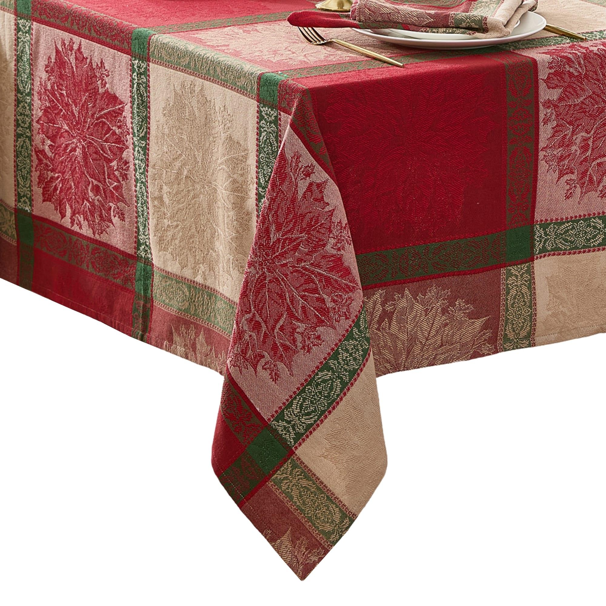 The Holiday Aisle® Kaosayn Jacquard Woven Cotton Christmas/Holiday Rectangle Tablecloth