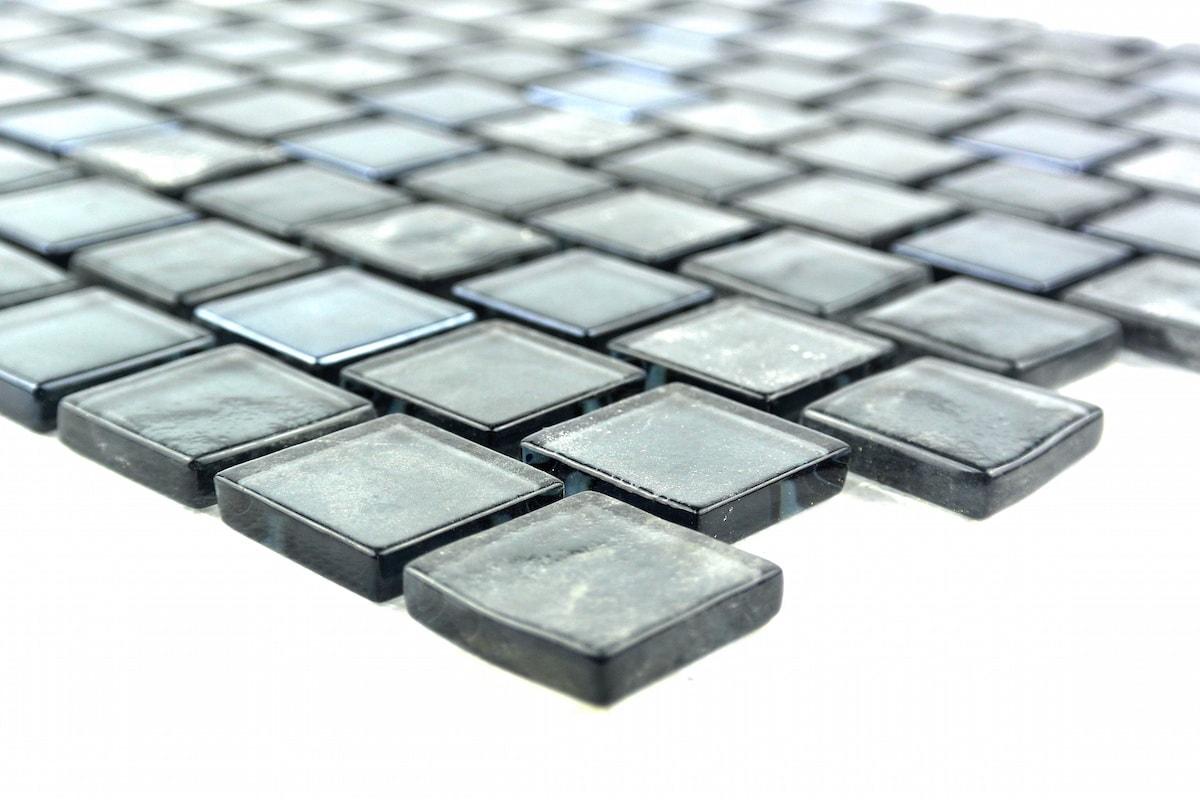 Abolos Landscape 1 in. x 1 in. Translucent Glass Plastic Face Mounted Brick Mosaic Designer Pool Tile