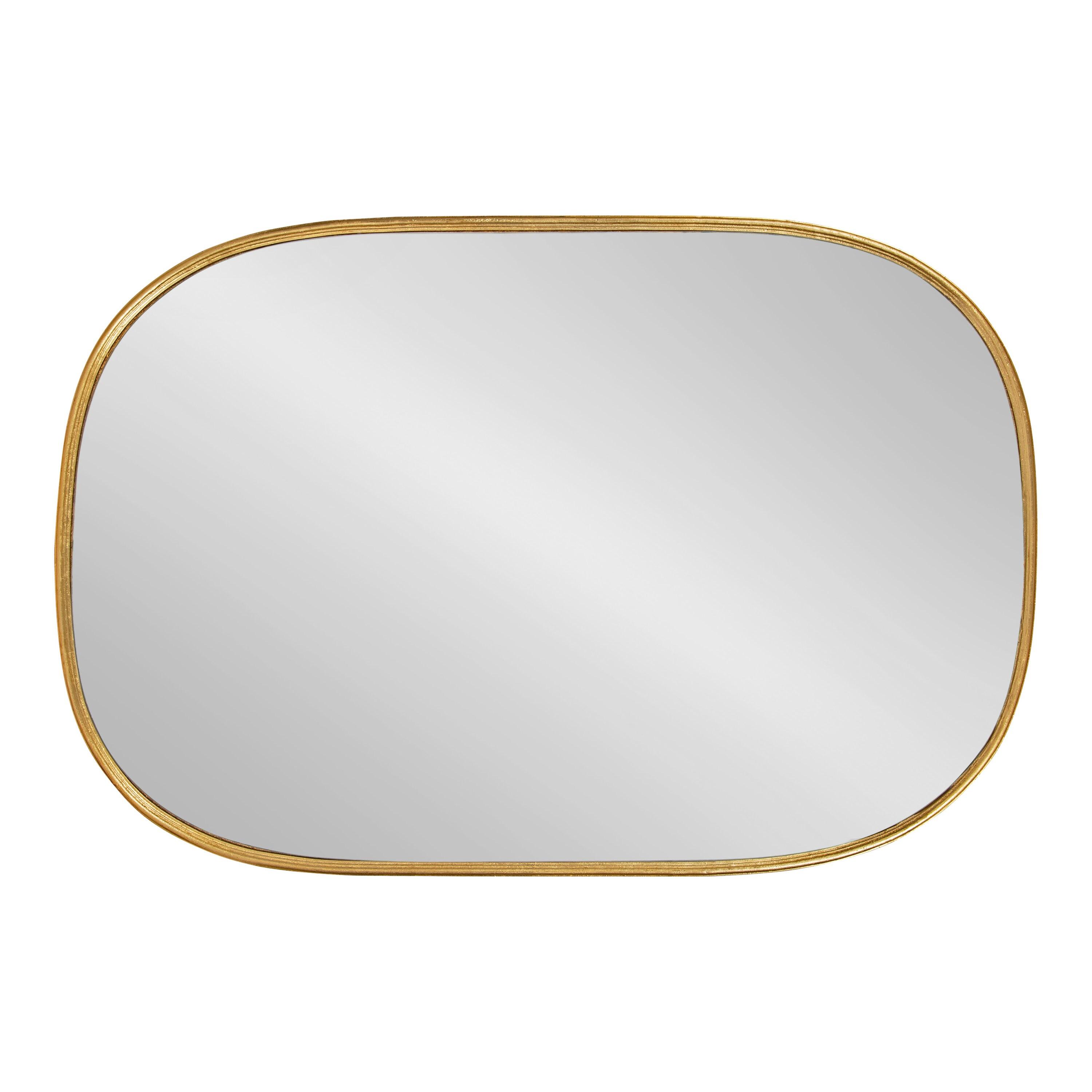 24" x 36" Caskill Capsule Framed Wall Mirror Gold - Kate and Laurel