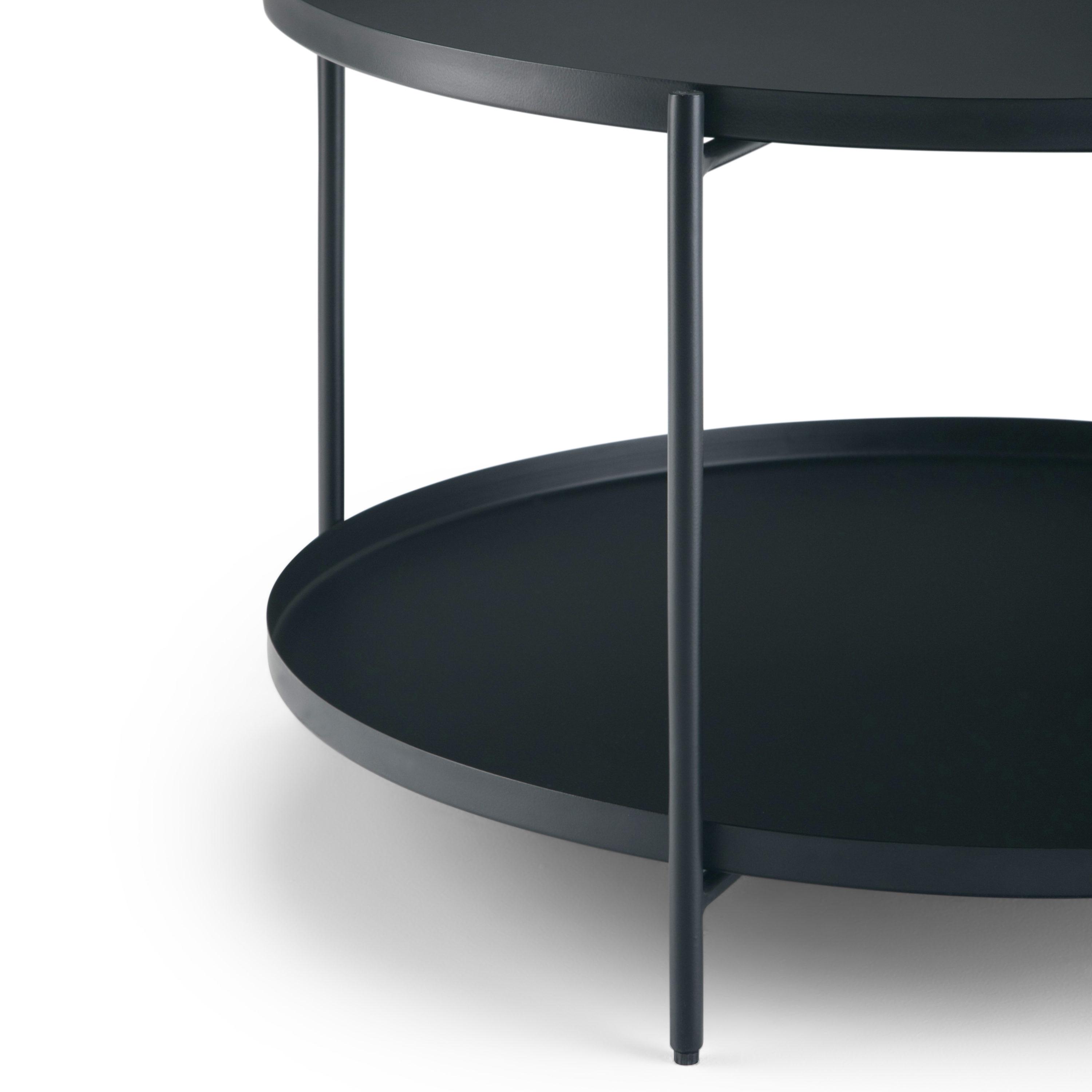 Simpli Home Monet Industrial 32 " Metal Metal Coffee Table in Black