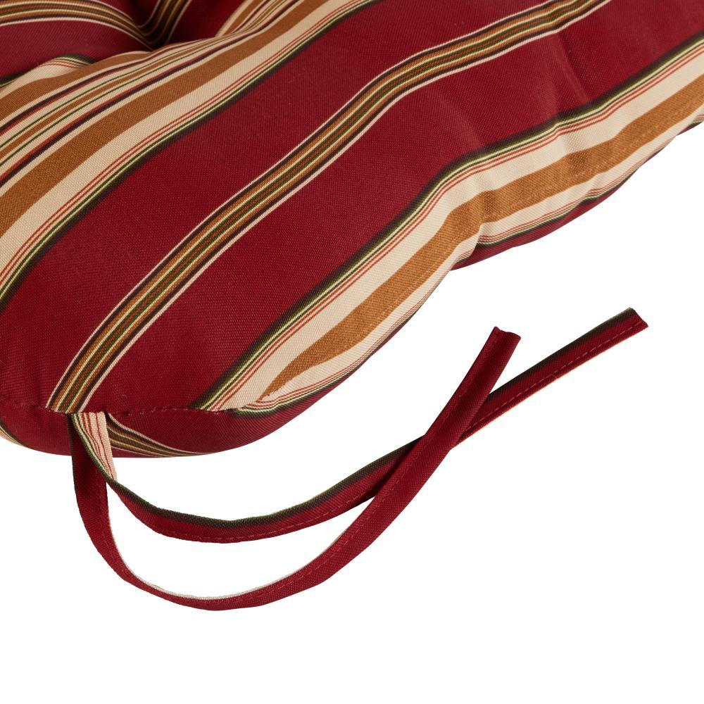 Greendale Home Fashions Roma Stripe 42 x 21 in. Outdoor Reversible Tufted Chair Cushion