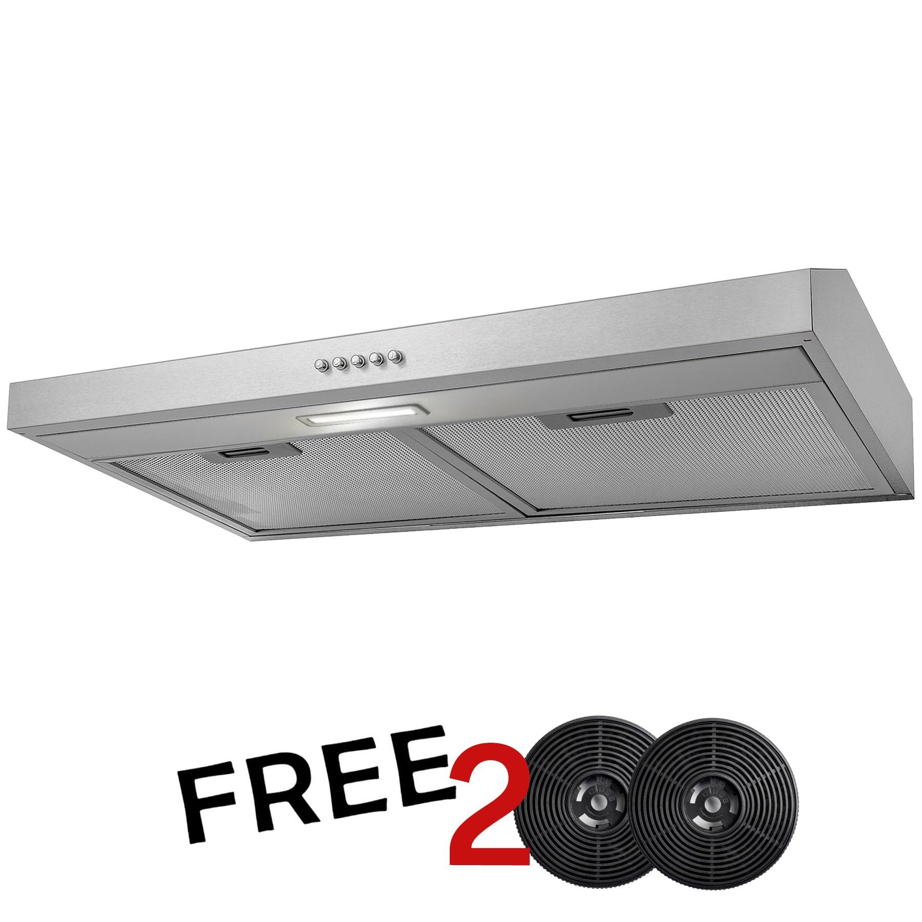 24" Convertible Under Cabinet Range Hood in Stainless Steel with Carbon Filters