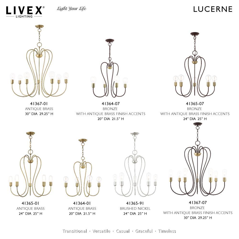 Livex Lighting - Lucerne - 4 Light Chandelier in New Traditional Style - 20