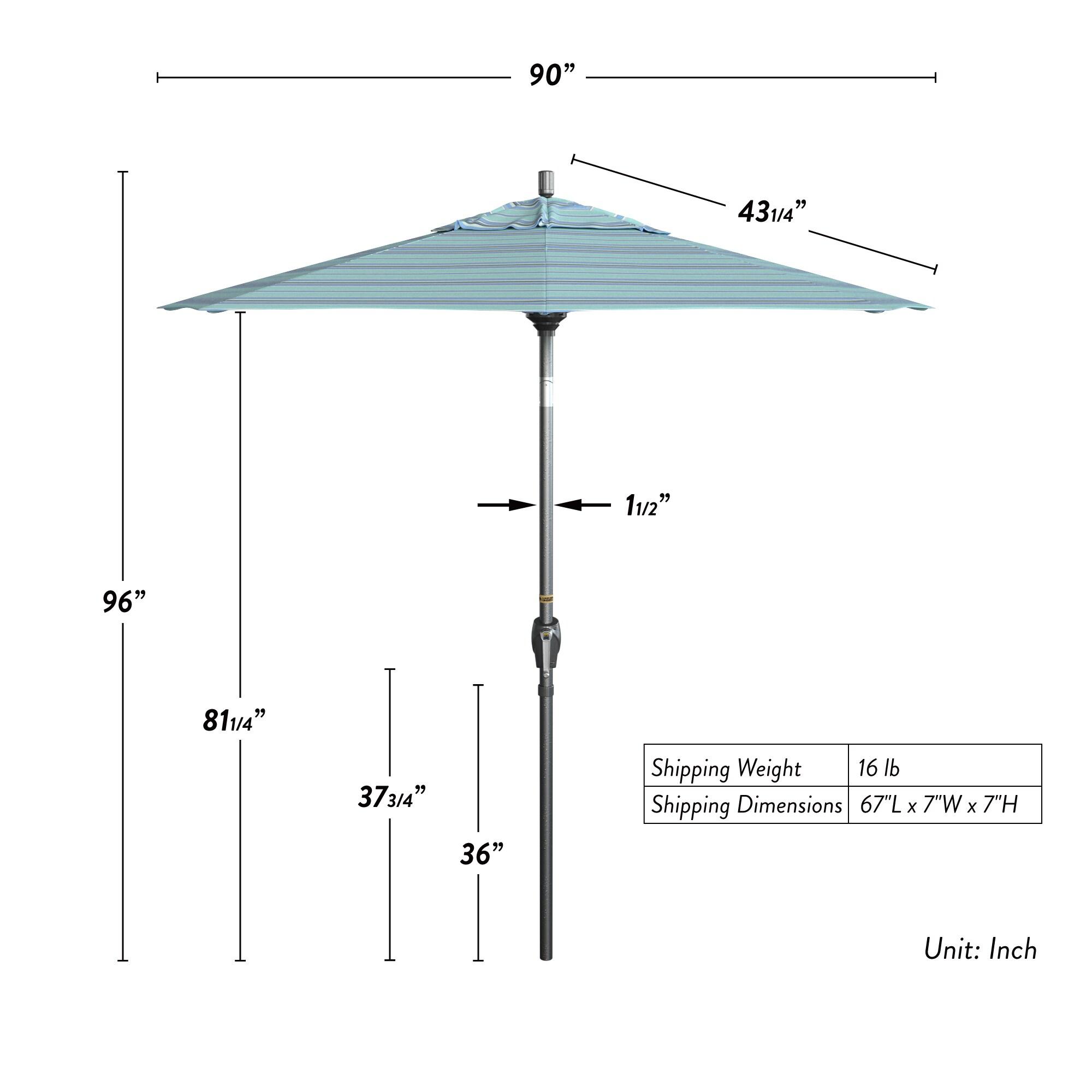 Sun Master Series 90'' Umbrella Sunbrella® Umbrella