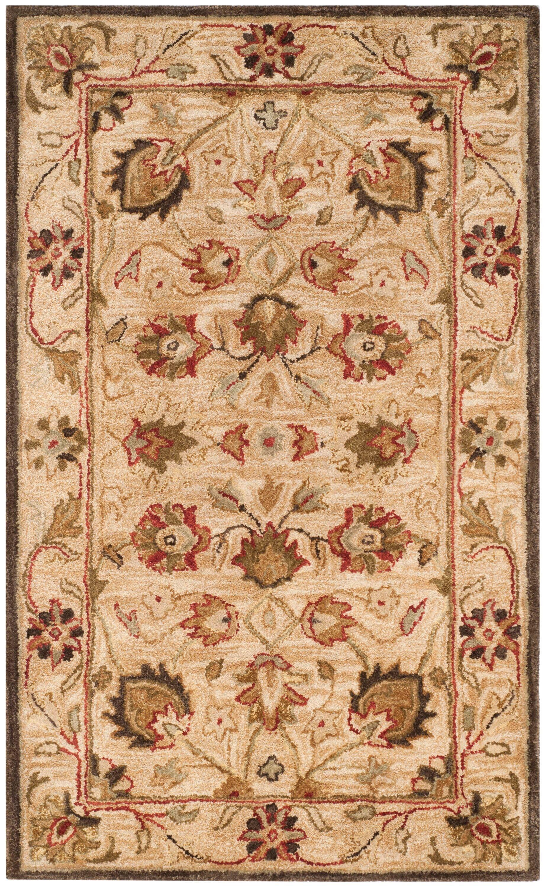 Antiquity AT812 Hand Tufted Indoor Accent Rug - Beige/Beige - 3'x5' - Safavieh