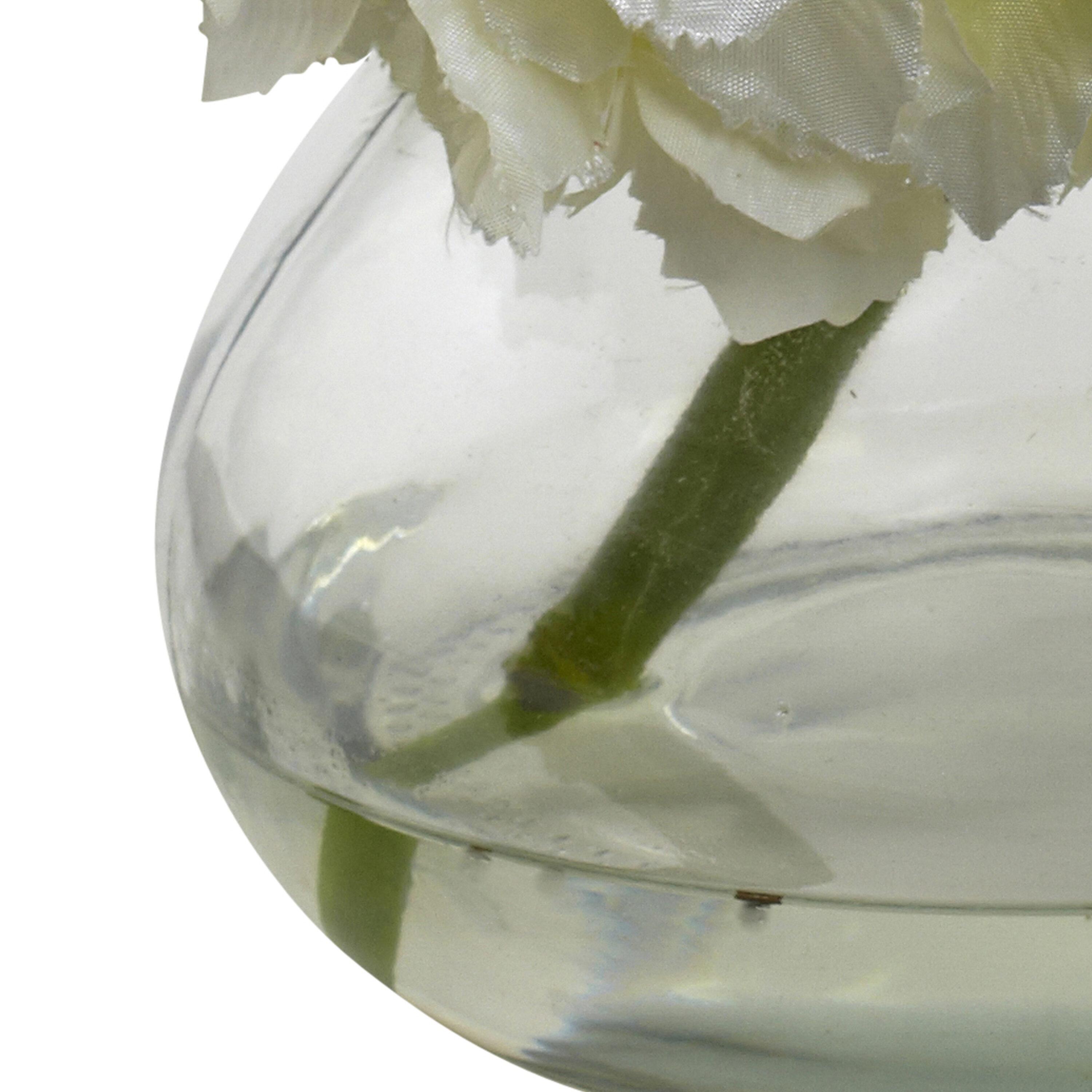 Blooming Hydrangea with Vase, Cream - Nearly Natural: Elegant Faux Hydrangea Arrangement, Indoor Spring Decor