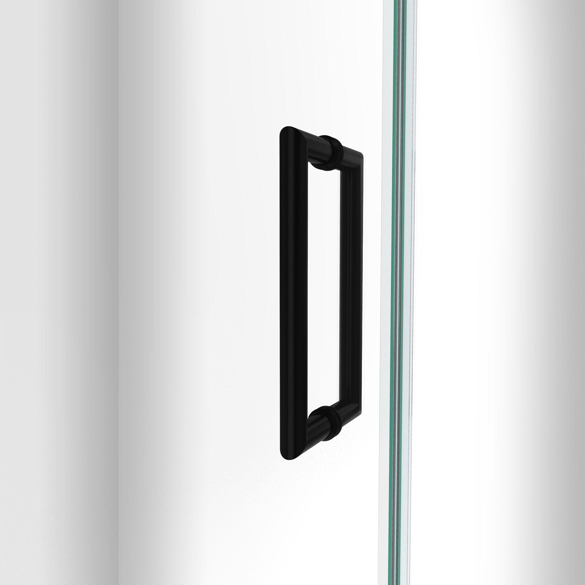 DreamLine Unidoor-LS 33-34 in. W x 72 in. H Frameless Hinged Shower Door in Satin Black