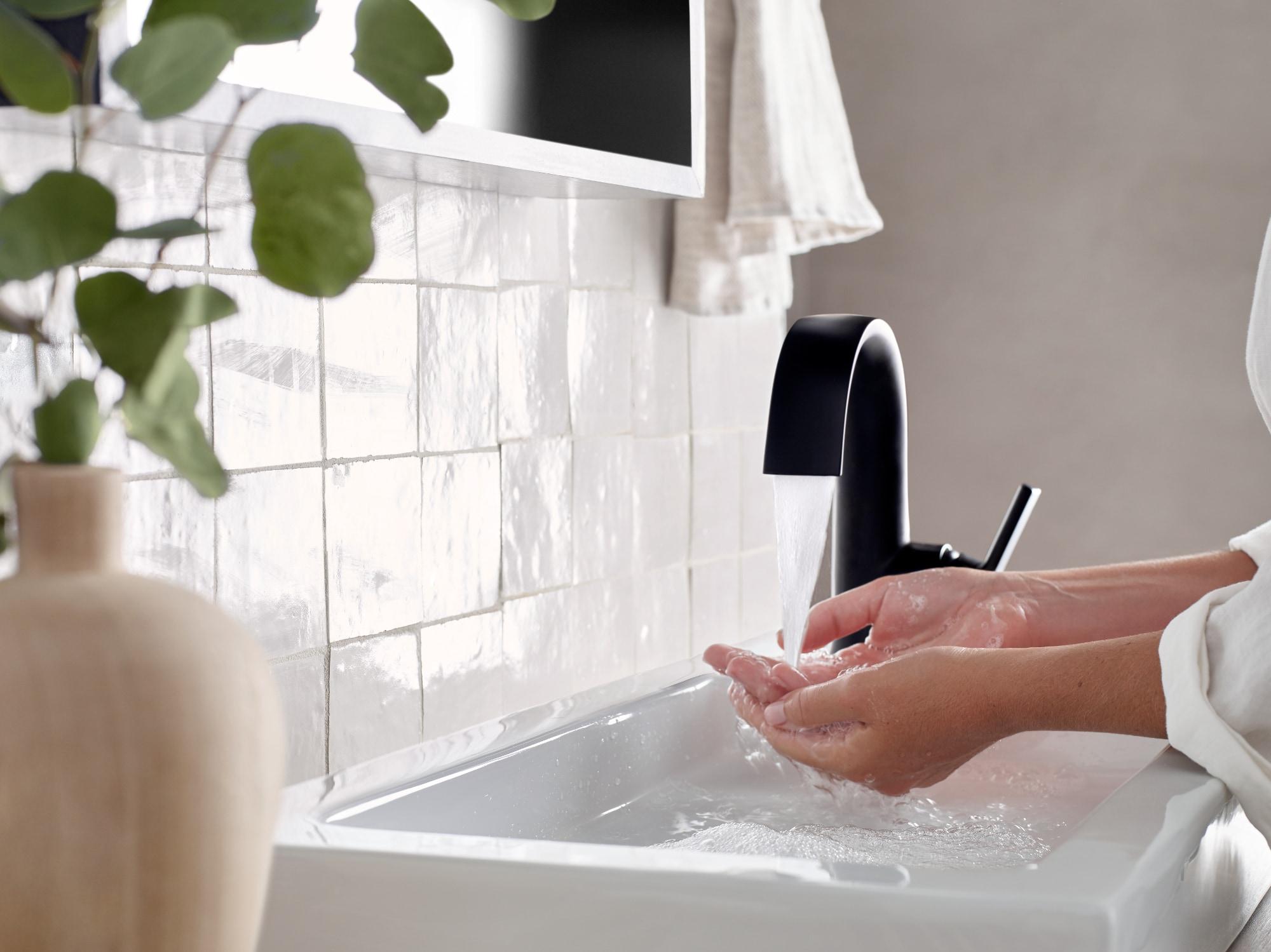 Doux Single Hole Bathroom Faucet with Drain Assembly