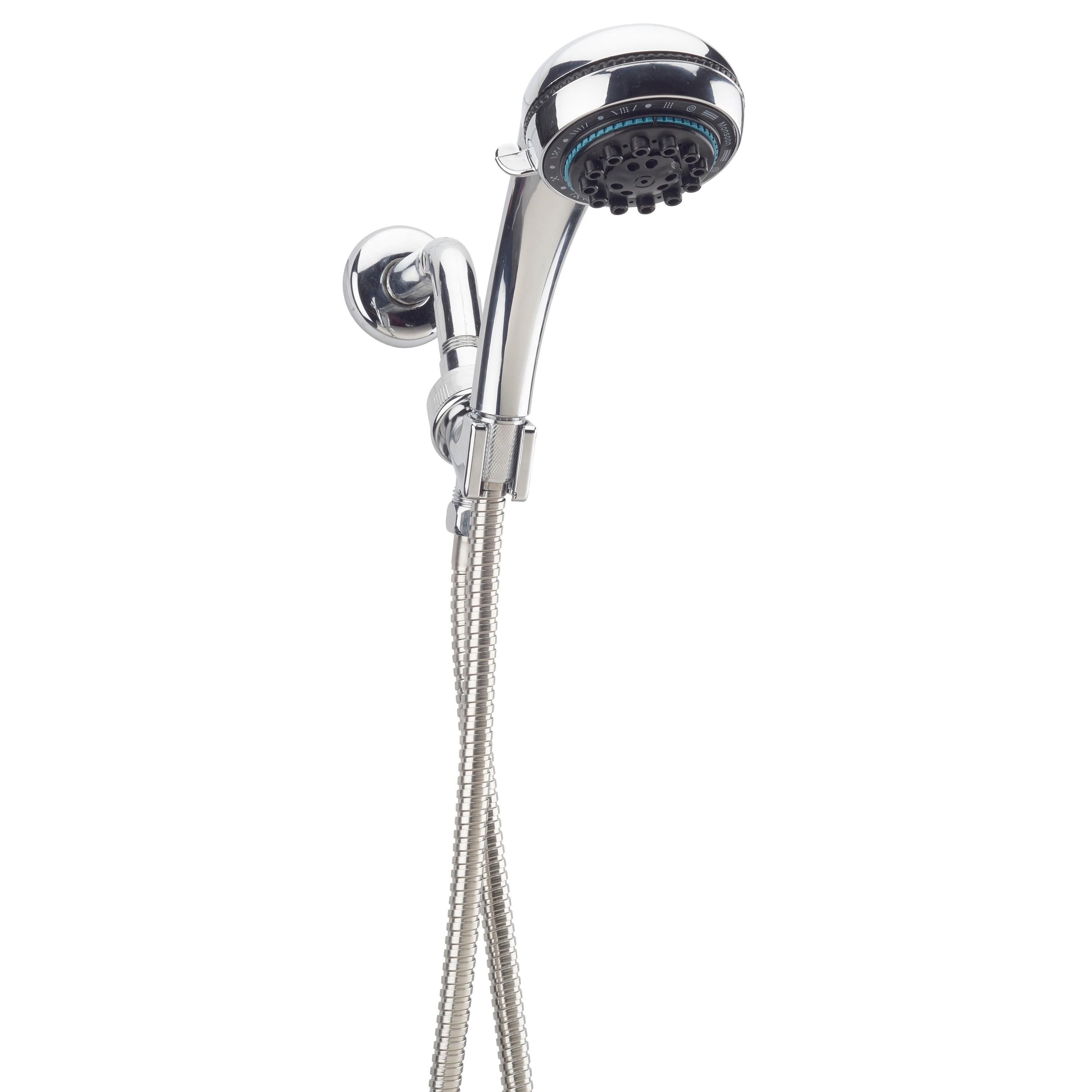 8' Shower Head and Cord Set Silver - Bath Bliss: Stainless Steel, Multi-Function with Massage & Rain Settings