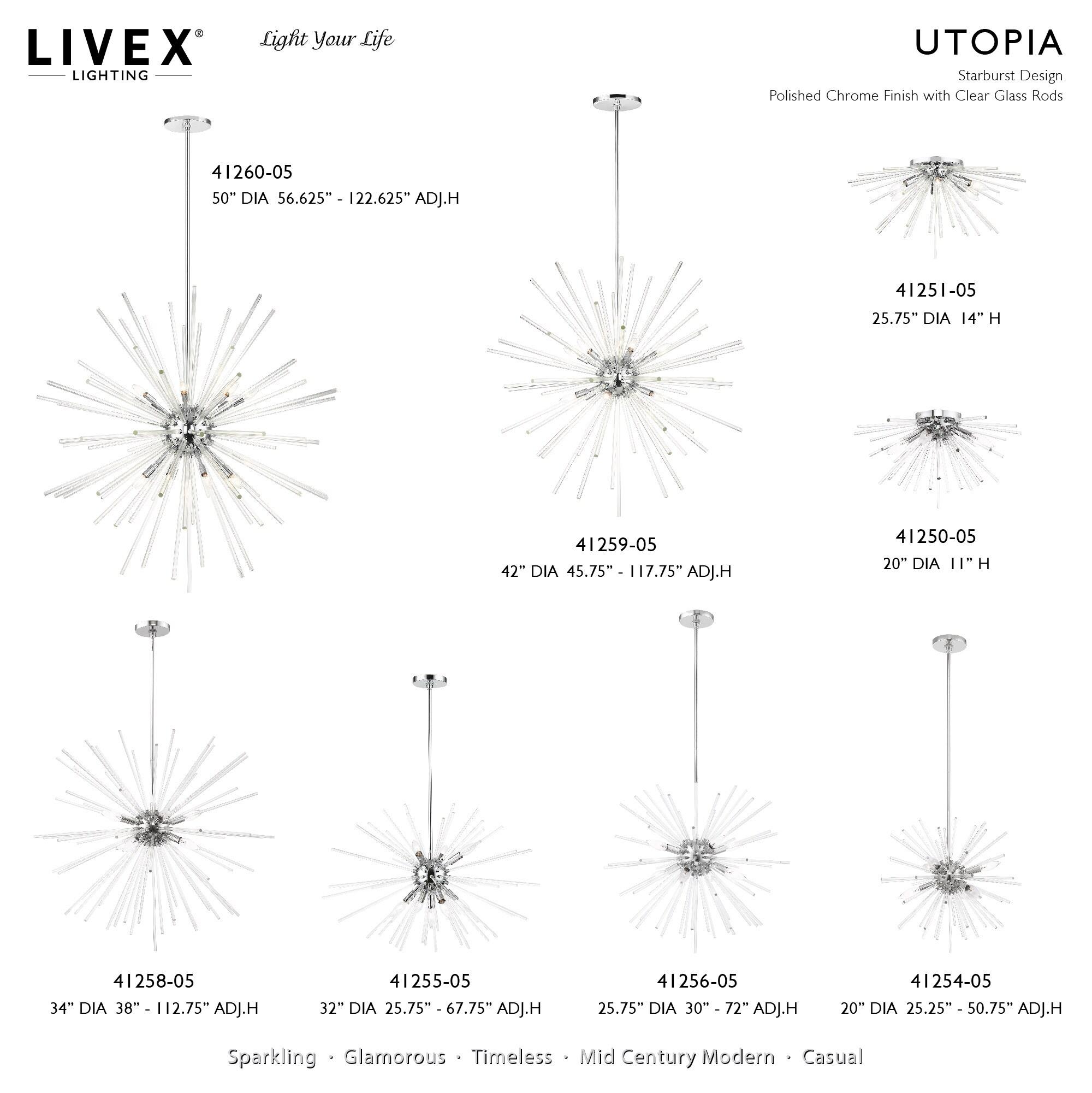 Livex Lighting Utopia 9 - Light Pendant in  Polished Chrome