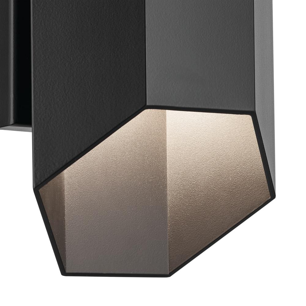 Estella Black Metal Dimmable LED Outdoor Wall Light