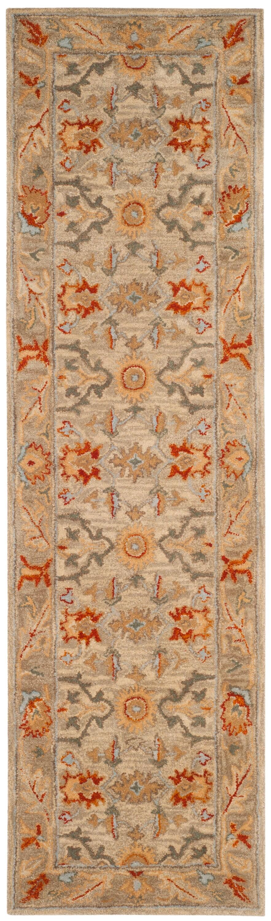 Antiquity AT63 Hand Tufted Runner Rug - Beige/Multi - 2'3"x8' - Safavieh.