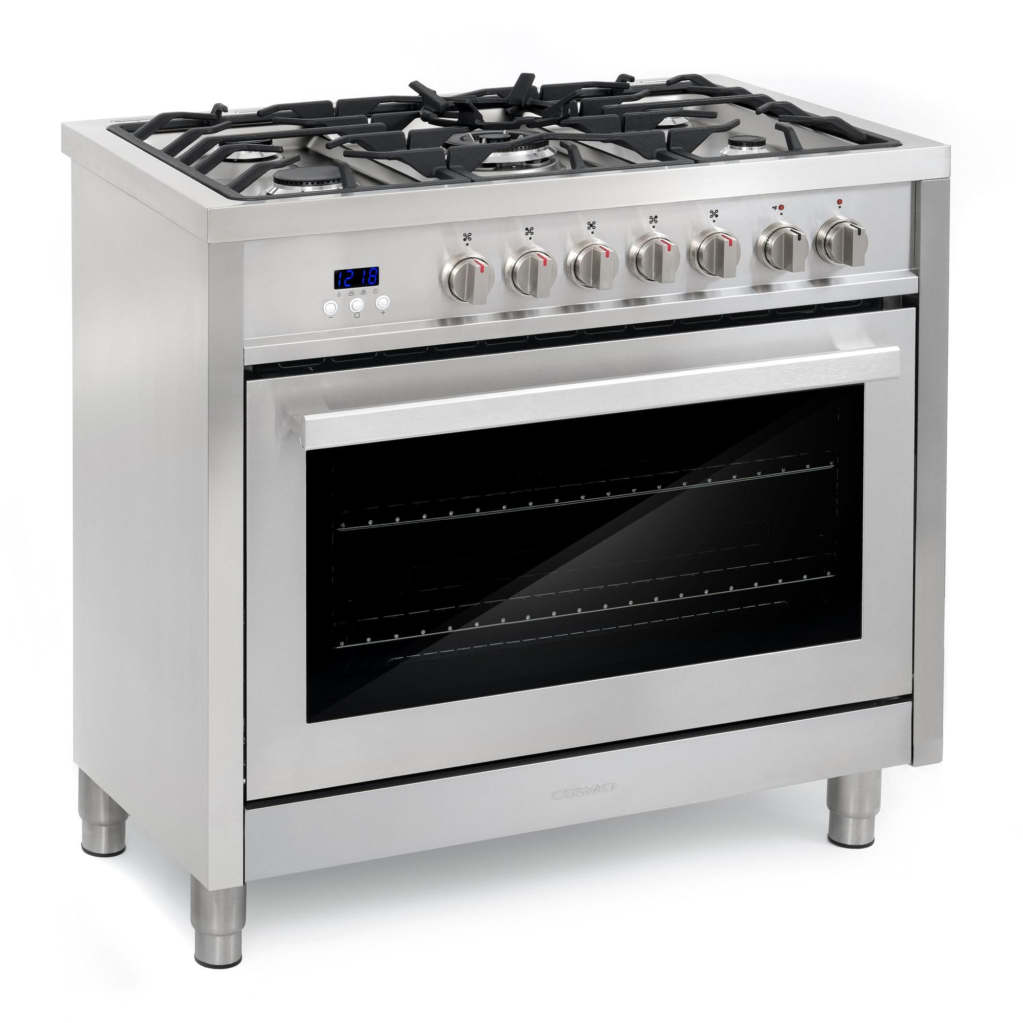 F965 Series 36 in. Stellar Collection 3.8 cu. ft. Dual Fuel Range, 5 Sealed Burners, 8 Function Convection Oven in Stainless Steel