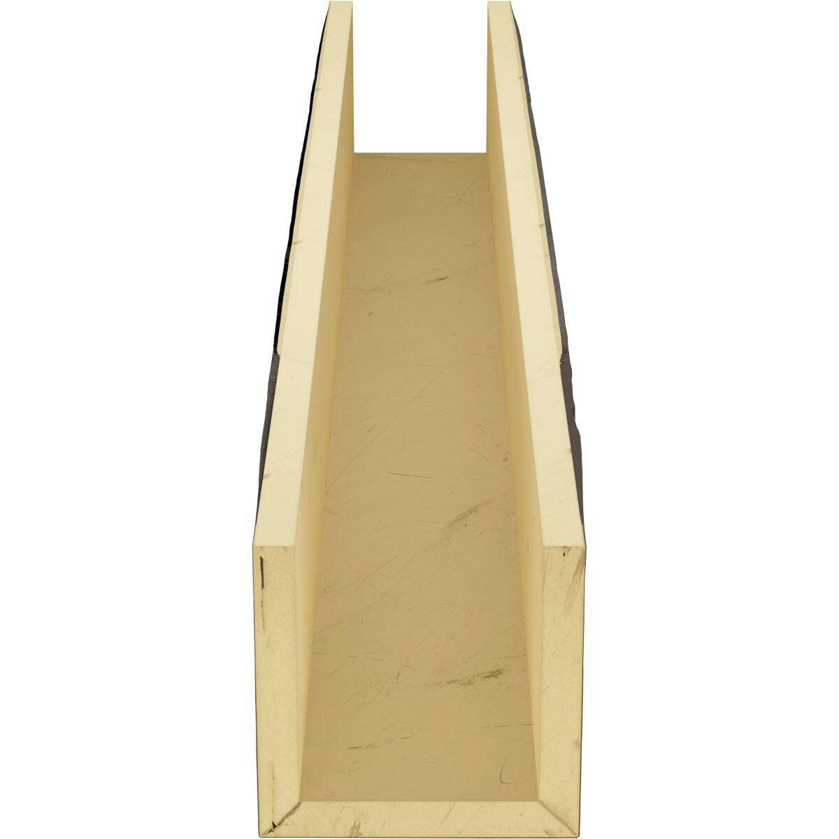 Ekena Millwork Hand Hewn Timberthane Faux Wood 3-Sided Ceiling Beam (U-beam)