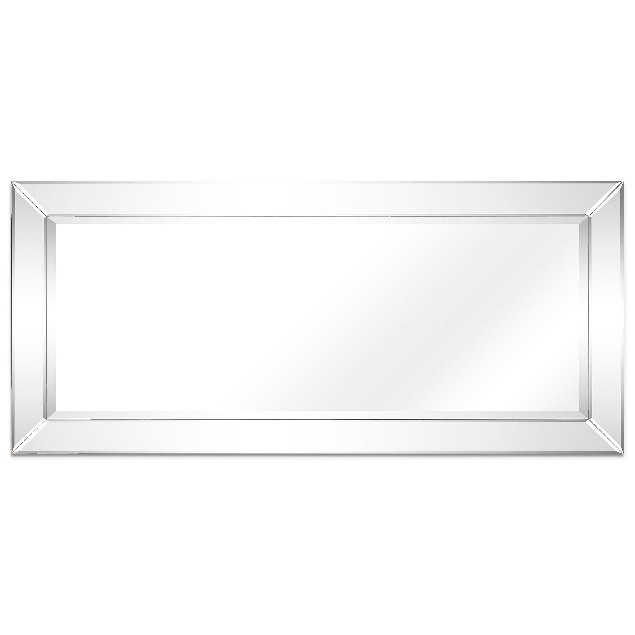 Empire Art Direct MOM-C10690-2454 24 x 54 in. Solid Wood Frame Covered Wall Mirror with Beveled Clear Mirror Panels - 1 in. Beveled Edge