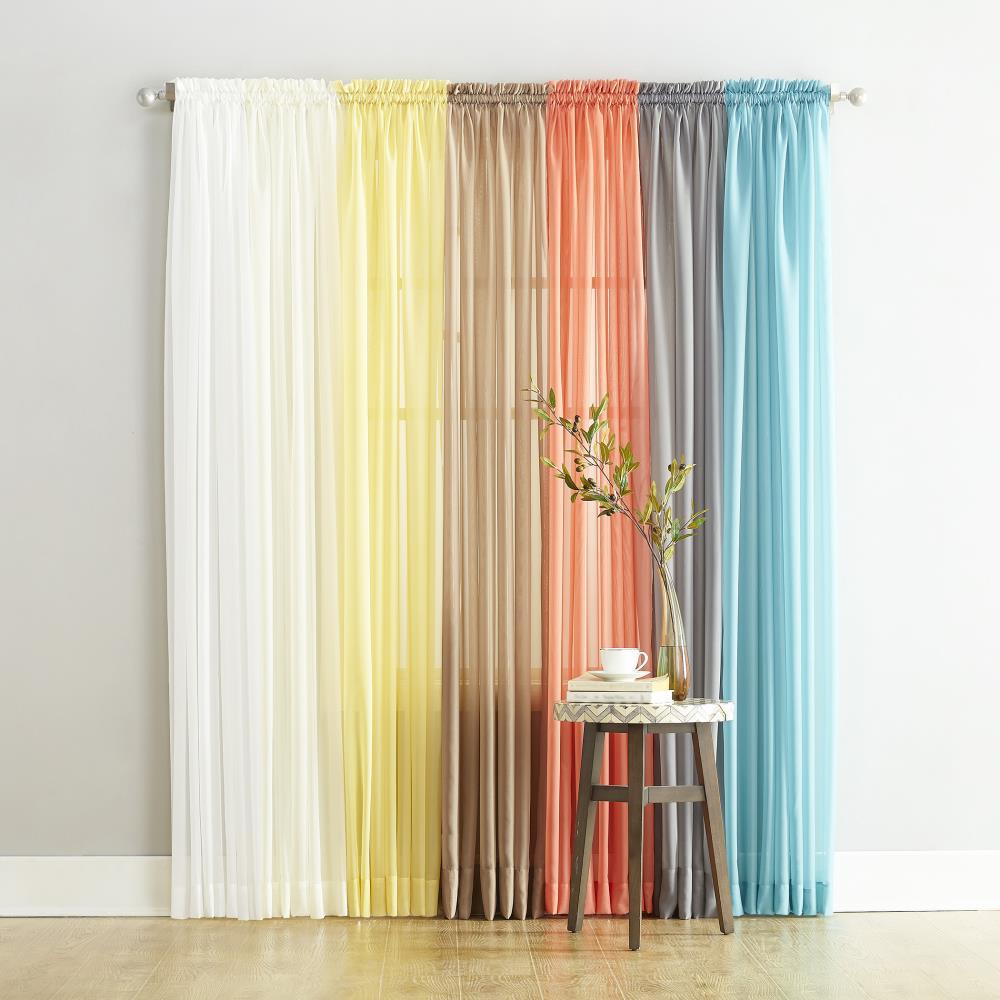 84"x59" Emily Sheer Voile Grommet Top Curtain Panel White - No. 918: Sheer Curtain Panels, Indoor Use, Machine Washable