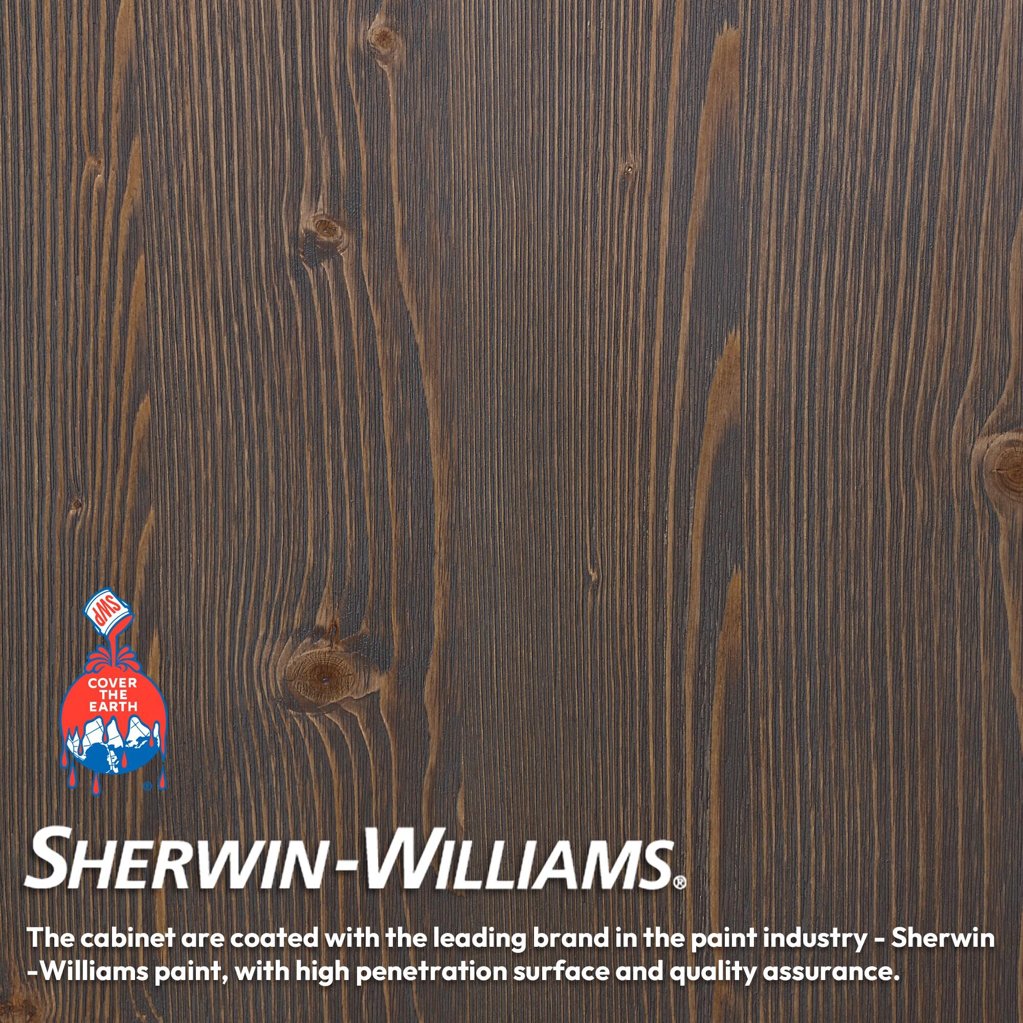 Palos 24" Single Bath Vanity in Spruce Antique Brown with White Ceramic Basin