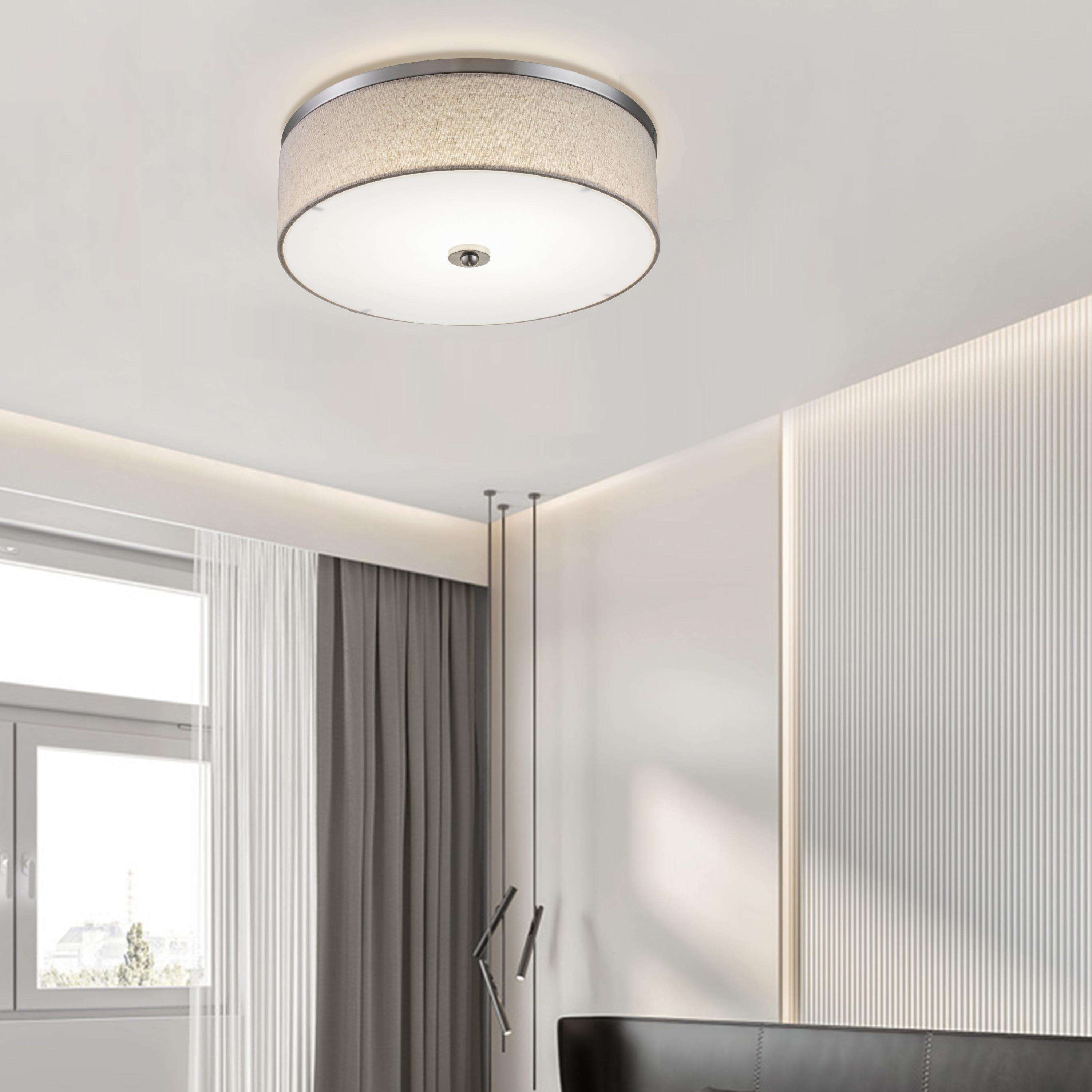 C Cattleya Dimmable 23W Selectable LED Flush Mount Ceiling Light - 15 in.