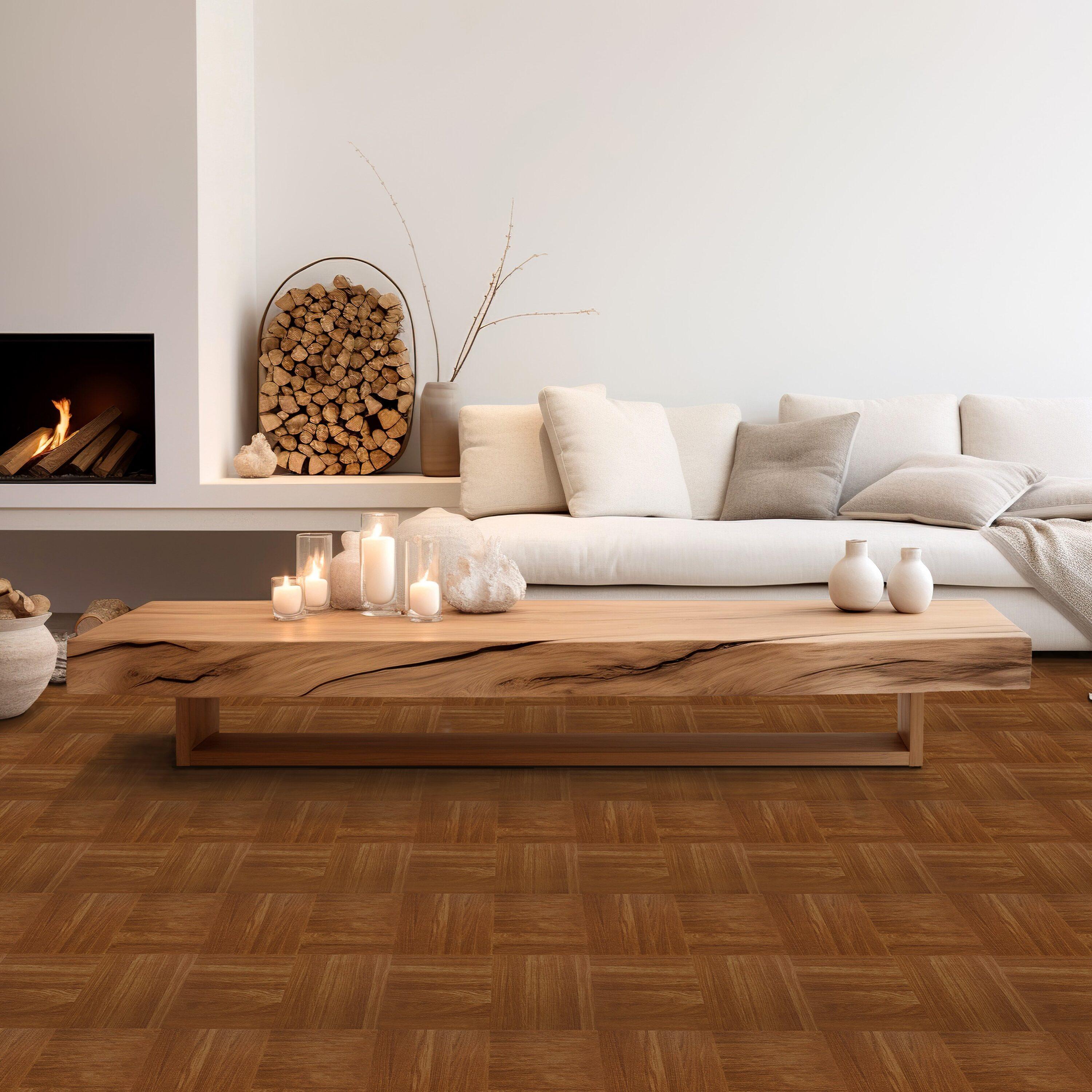 Achim Nexus 12"x12" 1.2mm Peel & Stick Vinyl Floor Tiles 20 Tiles/20 Sq. Ft. Oak Parquet