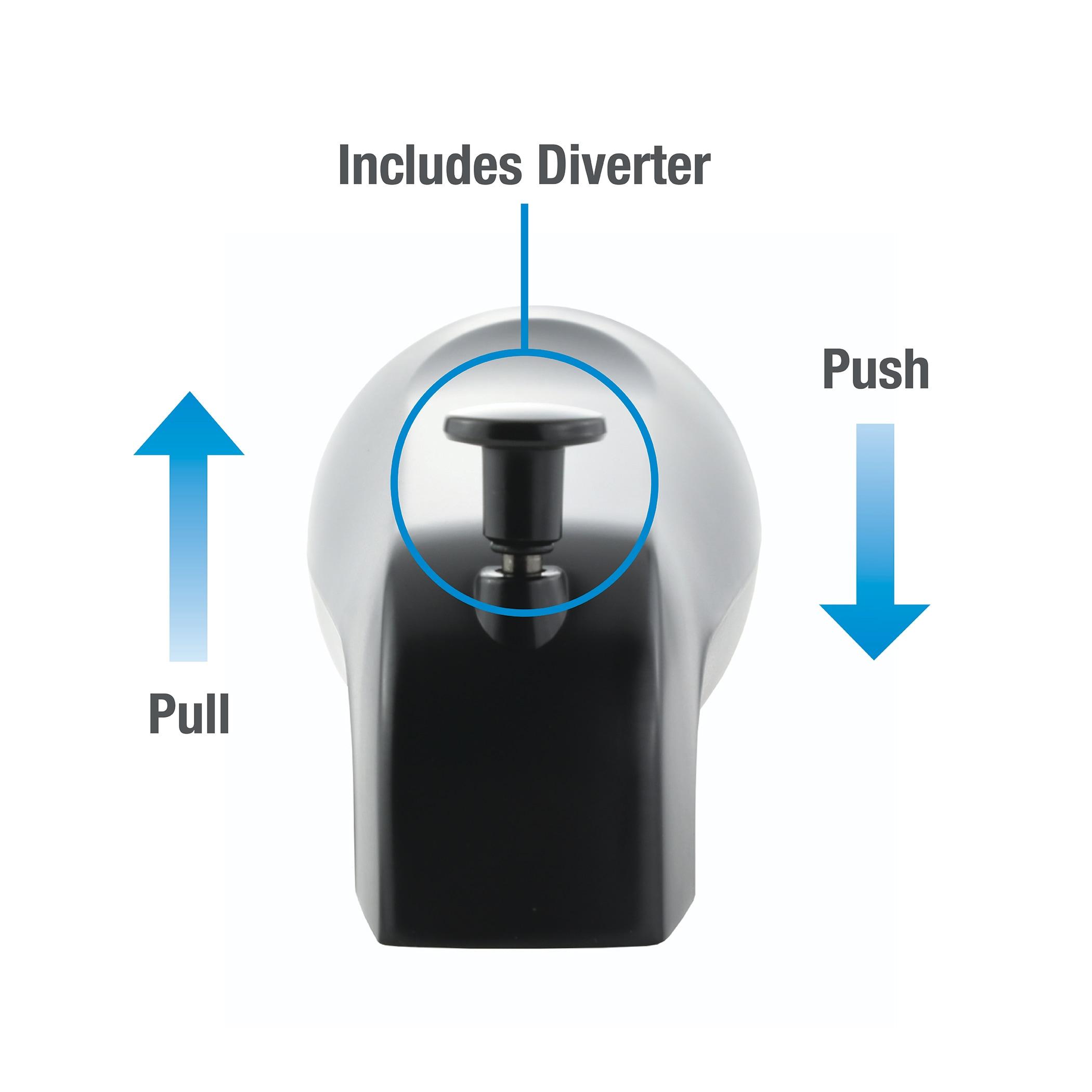 Danco Universal Bathroom Tub Spout with Diverter in Matte Black, 0.7 lbs. Weight (11079)