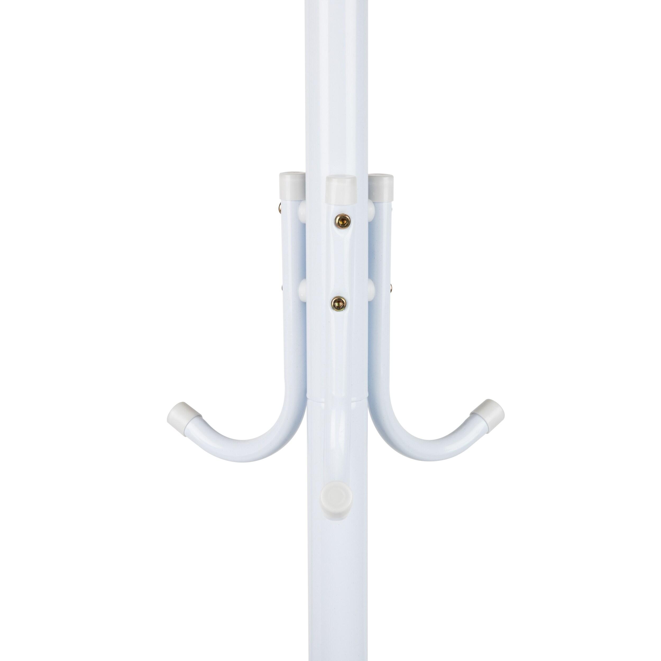 Mind Reader 3-Tier Standing Coat Rack, 11 Hooks, White