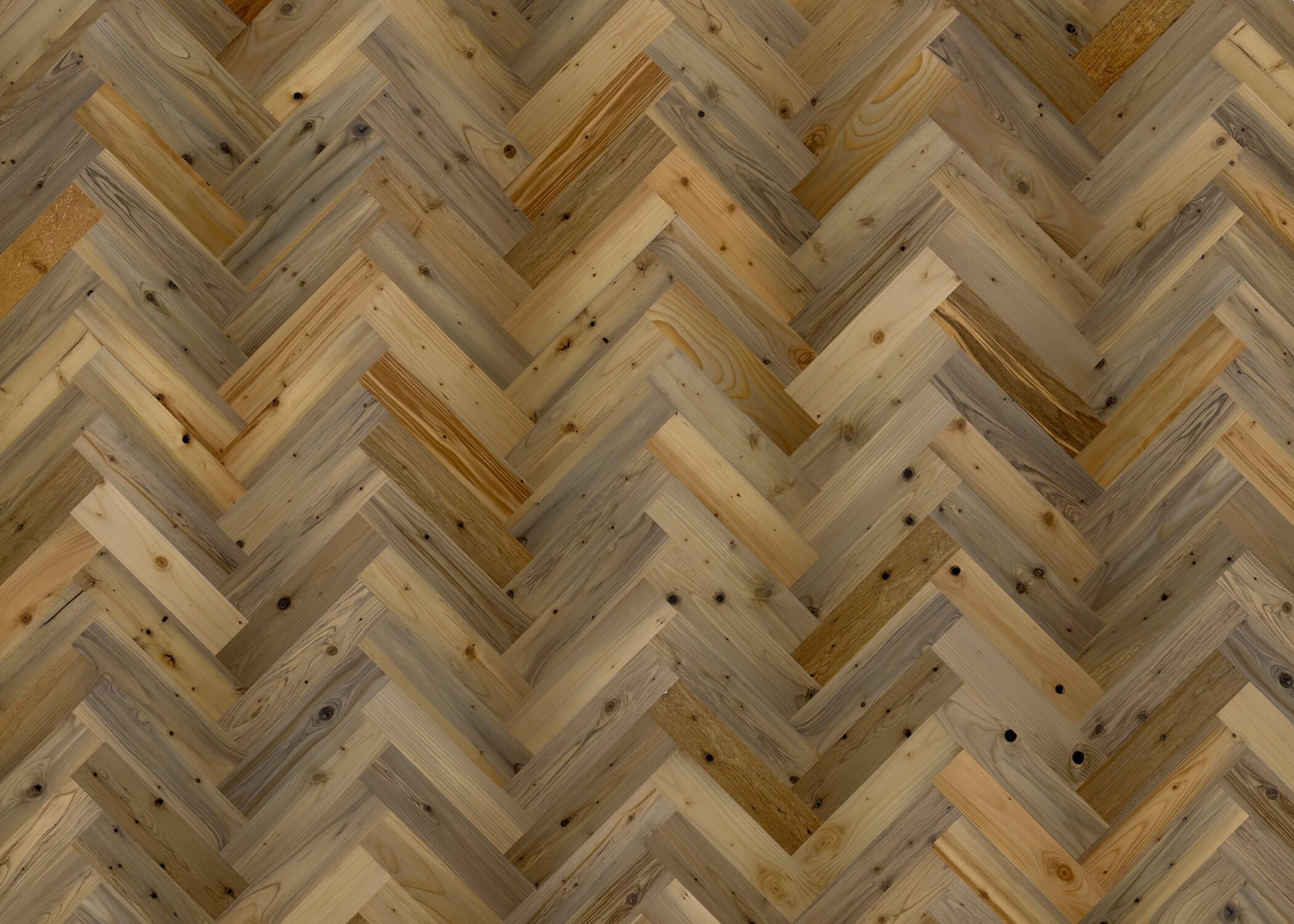 Timberchic River Reclaimed Wooden Wall planks - Simple Peel & Stick Wall Covering Application for DIY Accent Wall & Home Improvement - Premium Wall Paneling - Herringbone Pattern