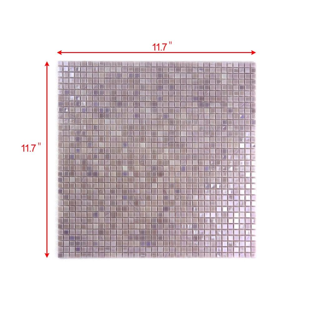 Galaxy 0.3125 in. x 0.3125 in. Iridescent Glass Pressed Edge Tiny Square Mosaic Wall Pool & Floor Tile