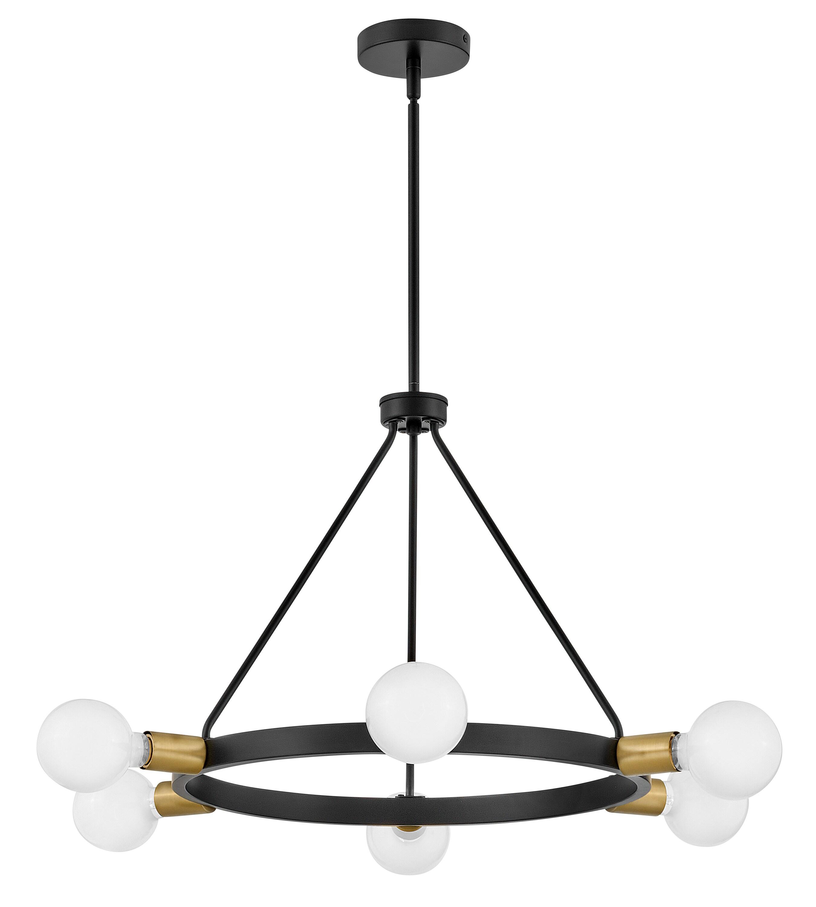 Lark Orla 6 - Light Chandelier in  Black