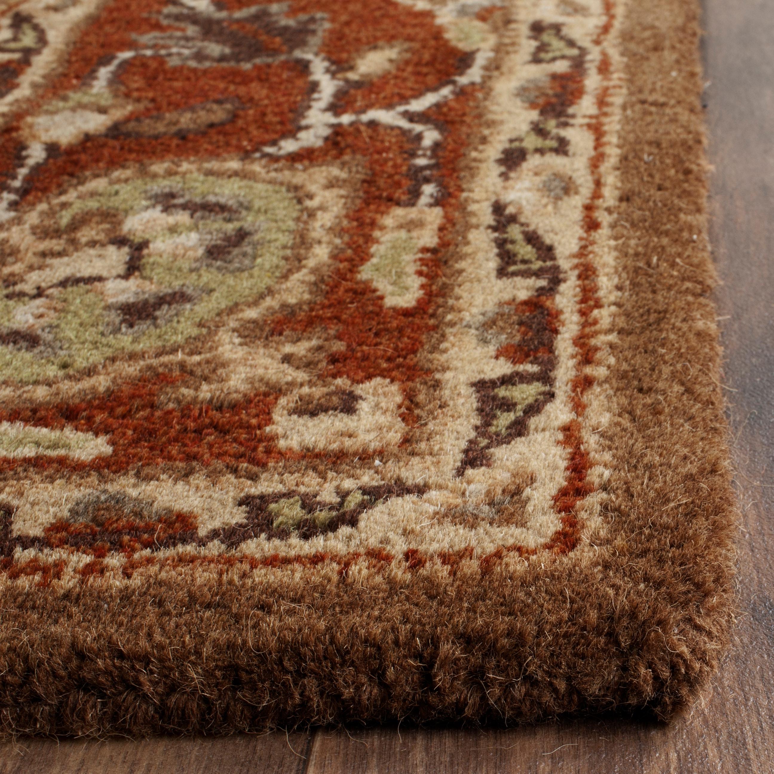 Heritage HG952 Handmade Accent Rug - 2'3"x4' - Moss/Rust - Safavieh