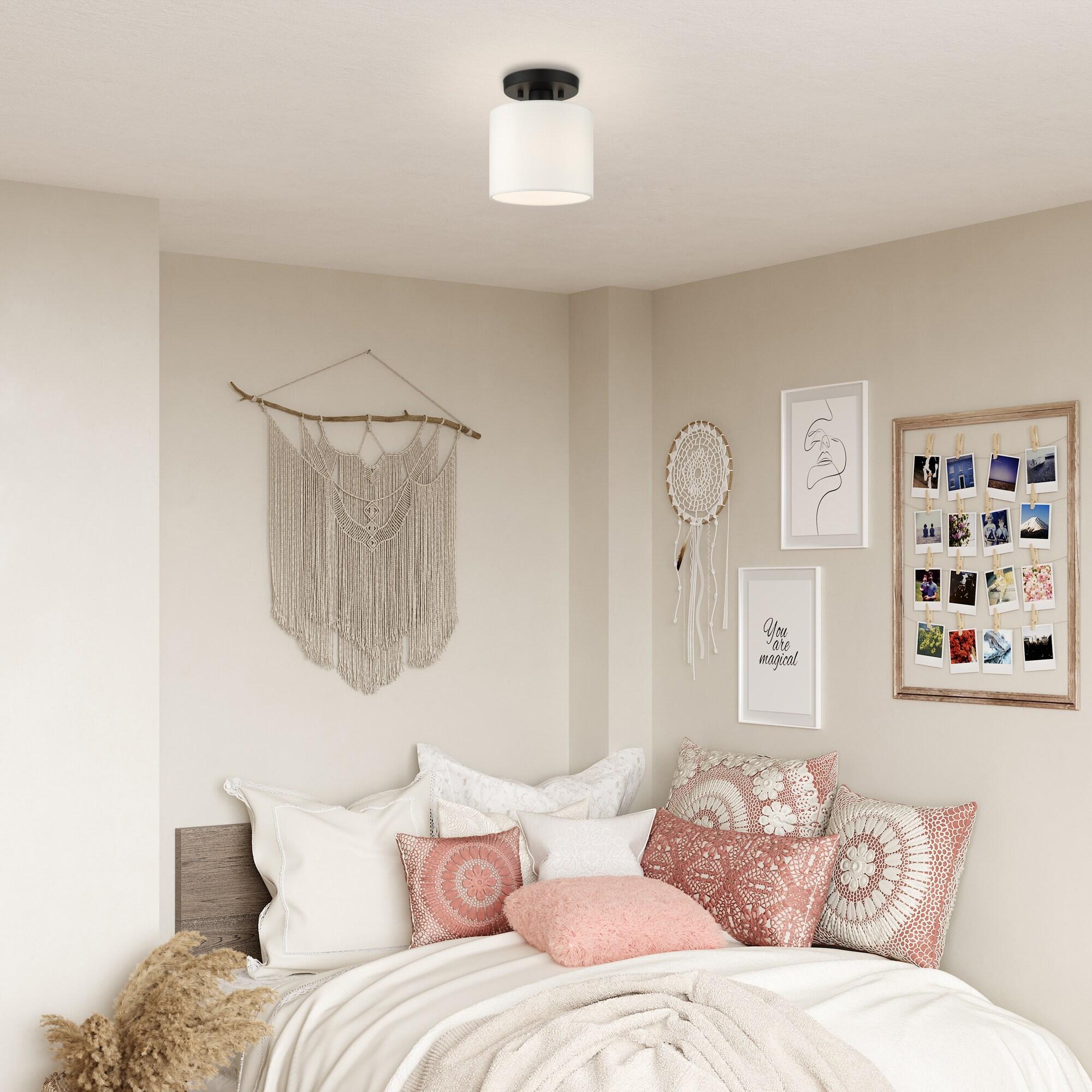 Livex Lighting Meridian 1 - Light Semi-Flush Mount in  Black