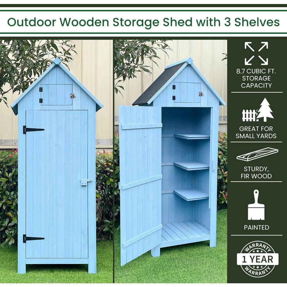 2 ft. 5 in. W x 2 ft D Solid Wood Storage Shed