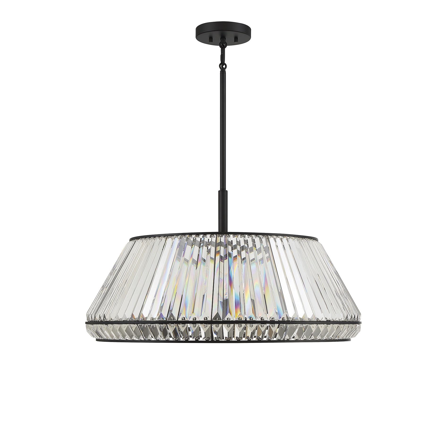 6 - Light Dimmable Geometric Chandelier