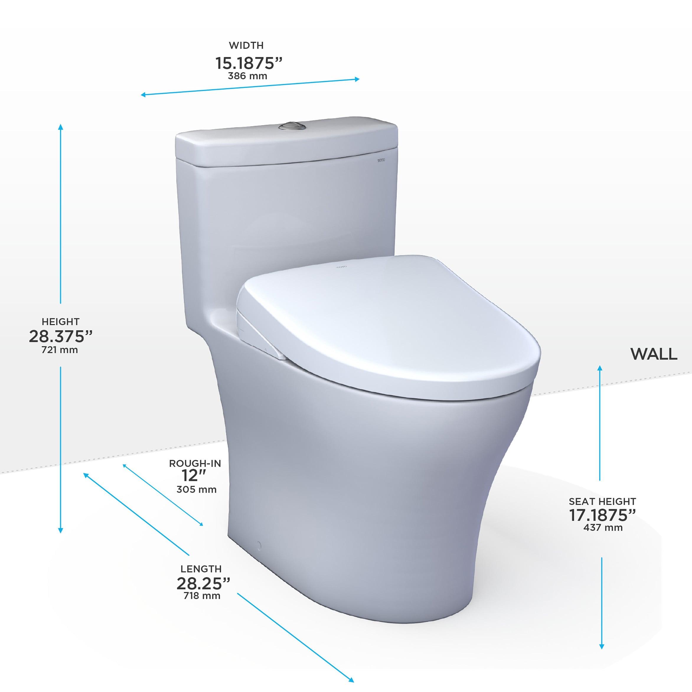 Aquia 1.28 GPF Elongated One-Piece Toilet with High Efficiency Flush (Seat Included)