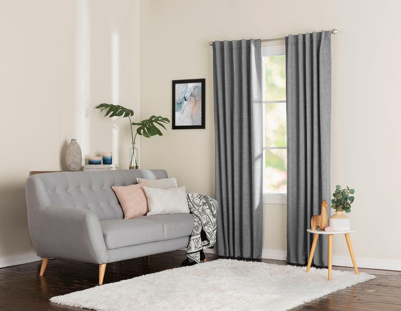 Curtainworks Lenox Grommet Curtain 84", Gray, Adult
