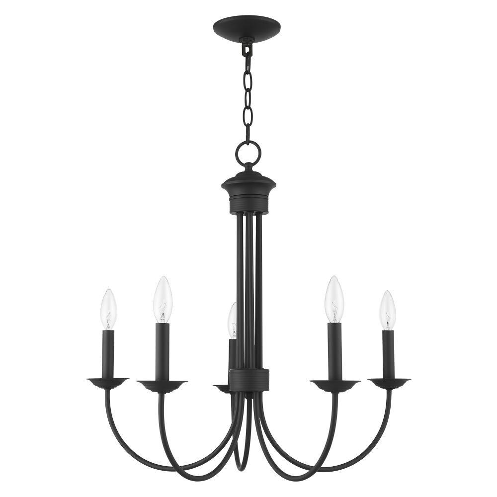 Livex Lighting Estate 5 - Light Chandelier in  Black