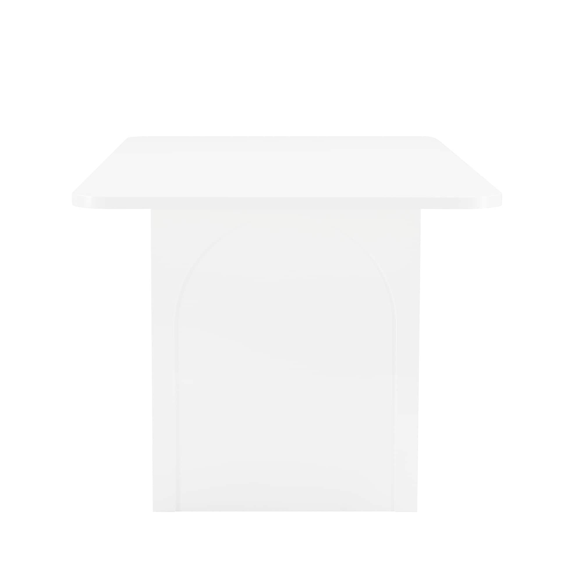Ella 78.7" Dining Table in White made from Engineered Wood