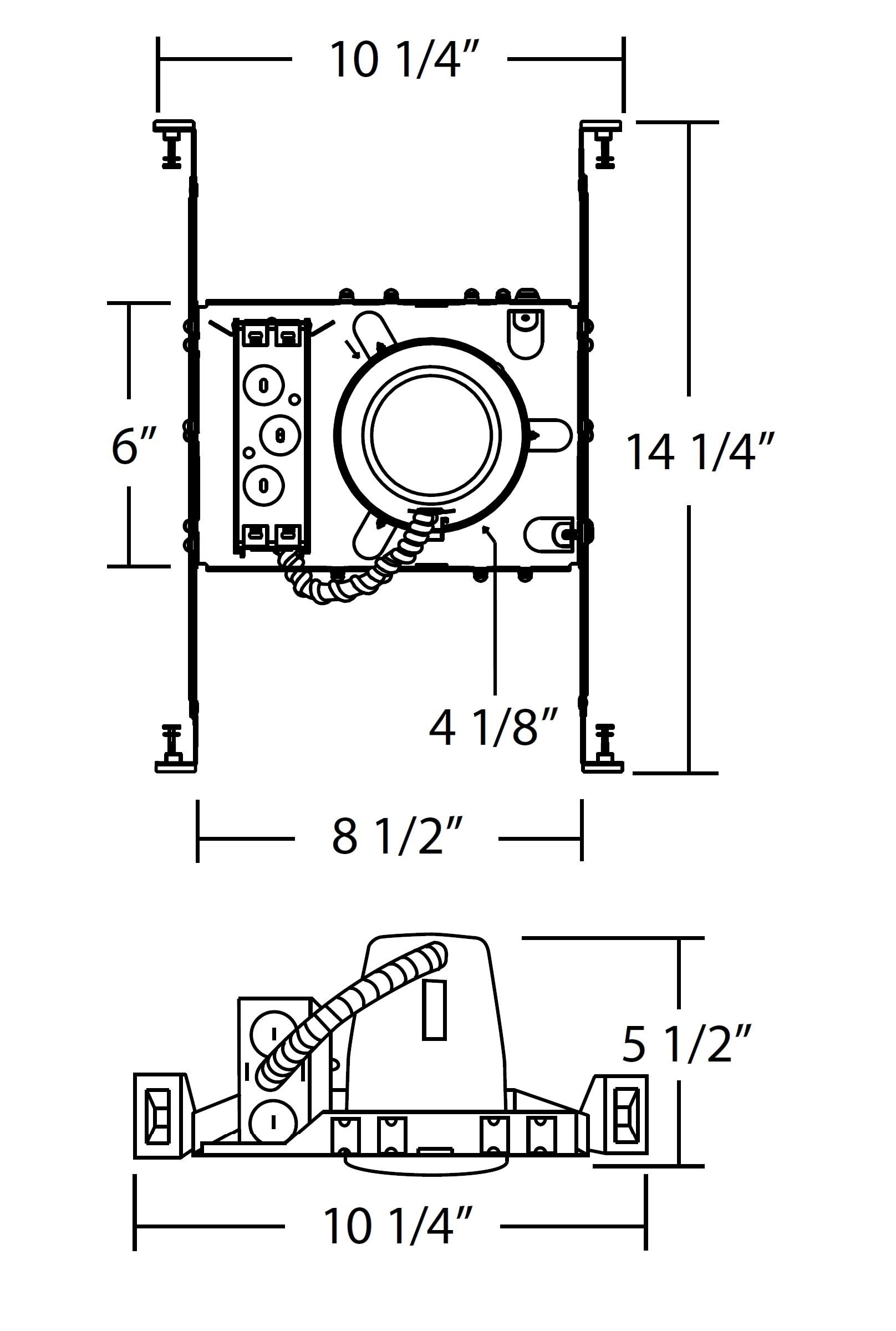 NICOR Lighting 19000A-LED-ID 4 in. LED Housing for New Construction Applications & IC-Rated - Natural