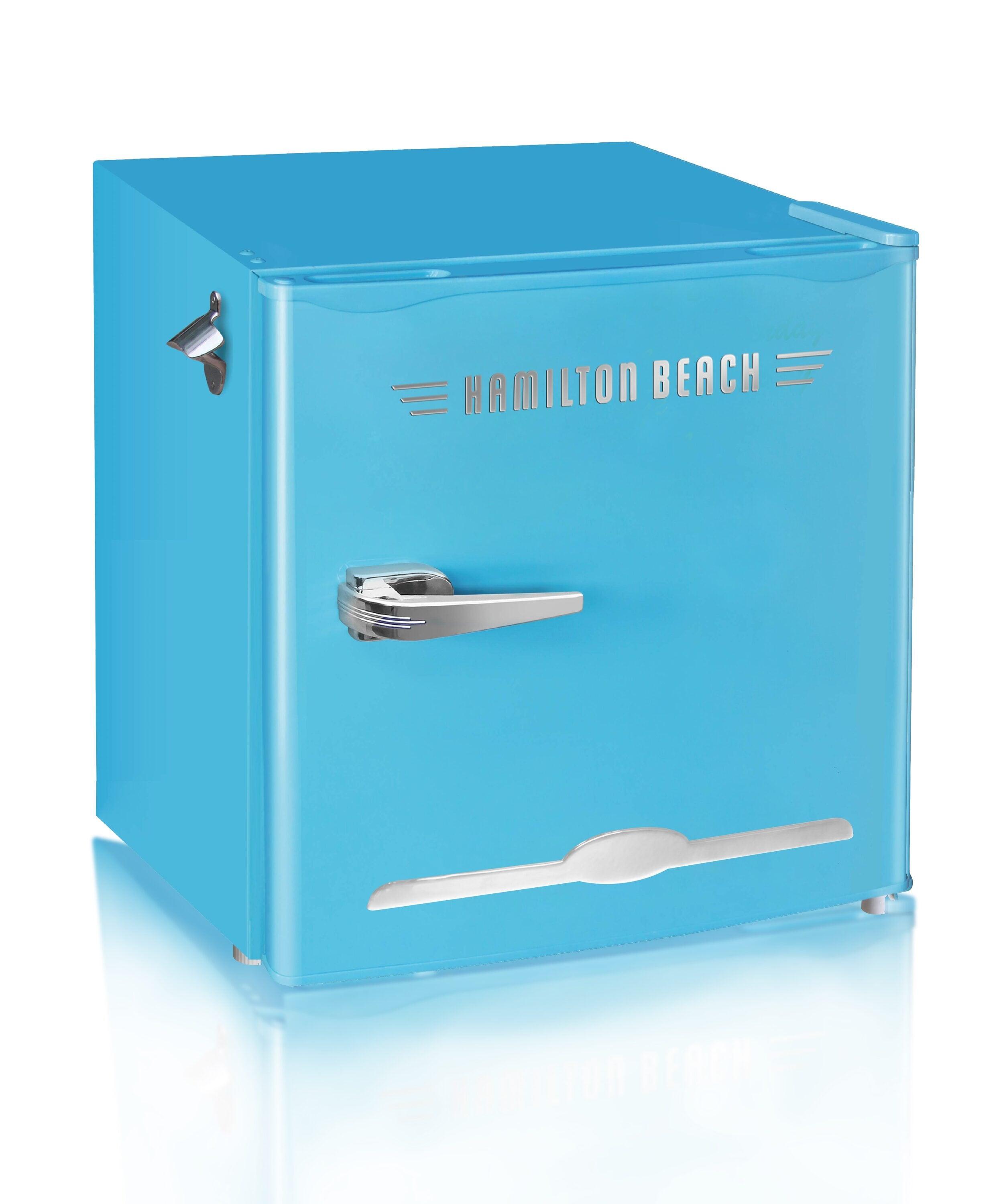 Hamilton Beach, 1.6 cu. ft. Retro Bar Fridge with Side Bottle Opener, Blue