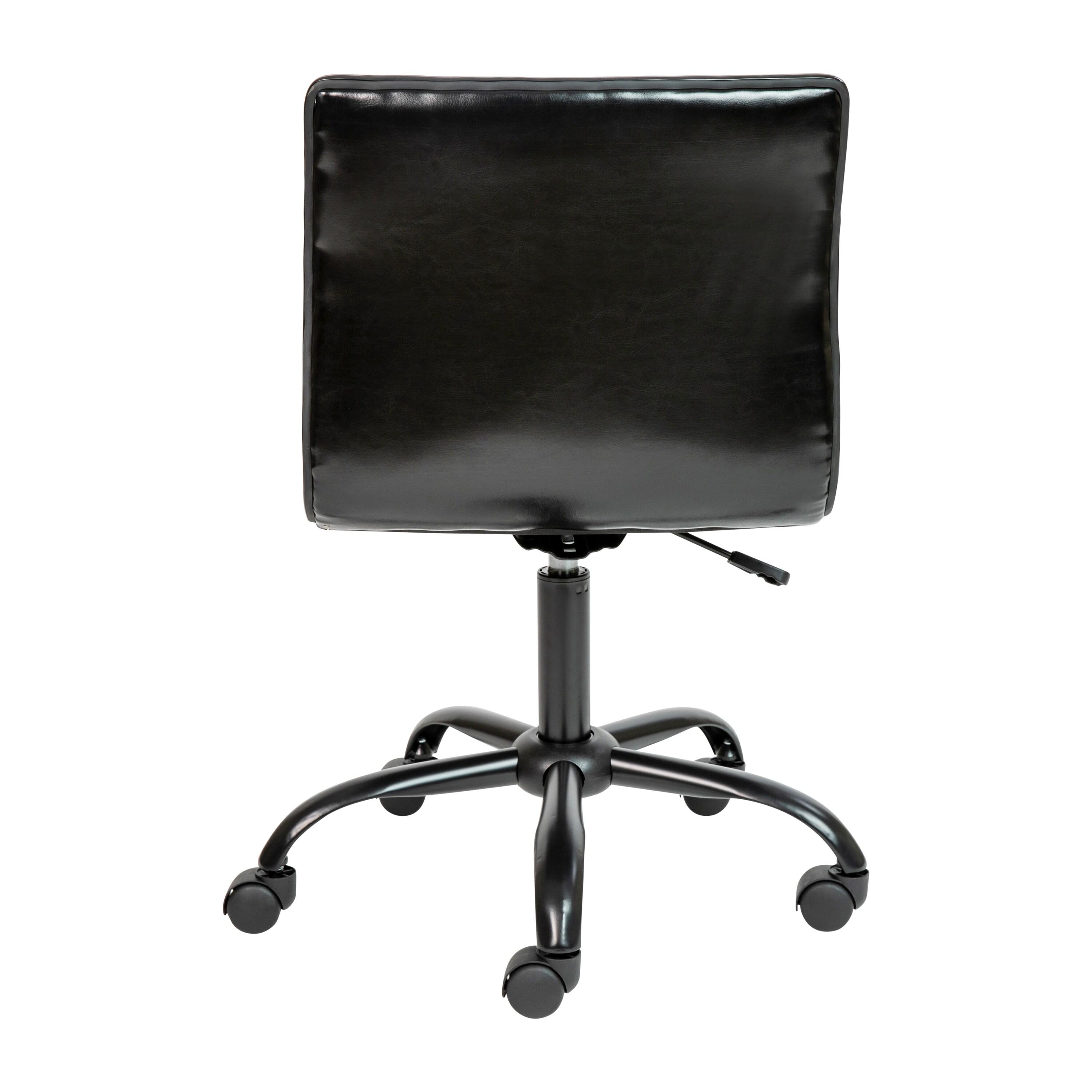 Flash Furniture Merchiston Low-Back Modern Ribbed Upholstered Vinyl Swivel Desk Chair by Flash Furniture