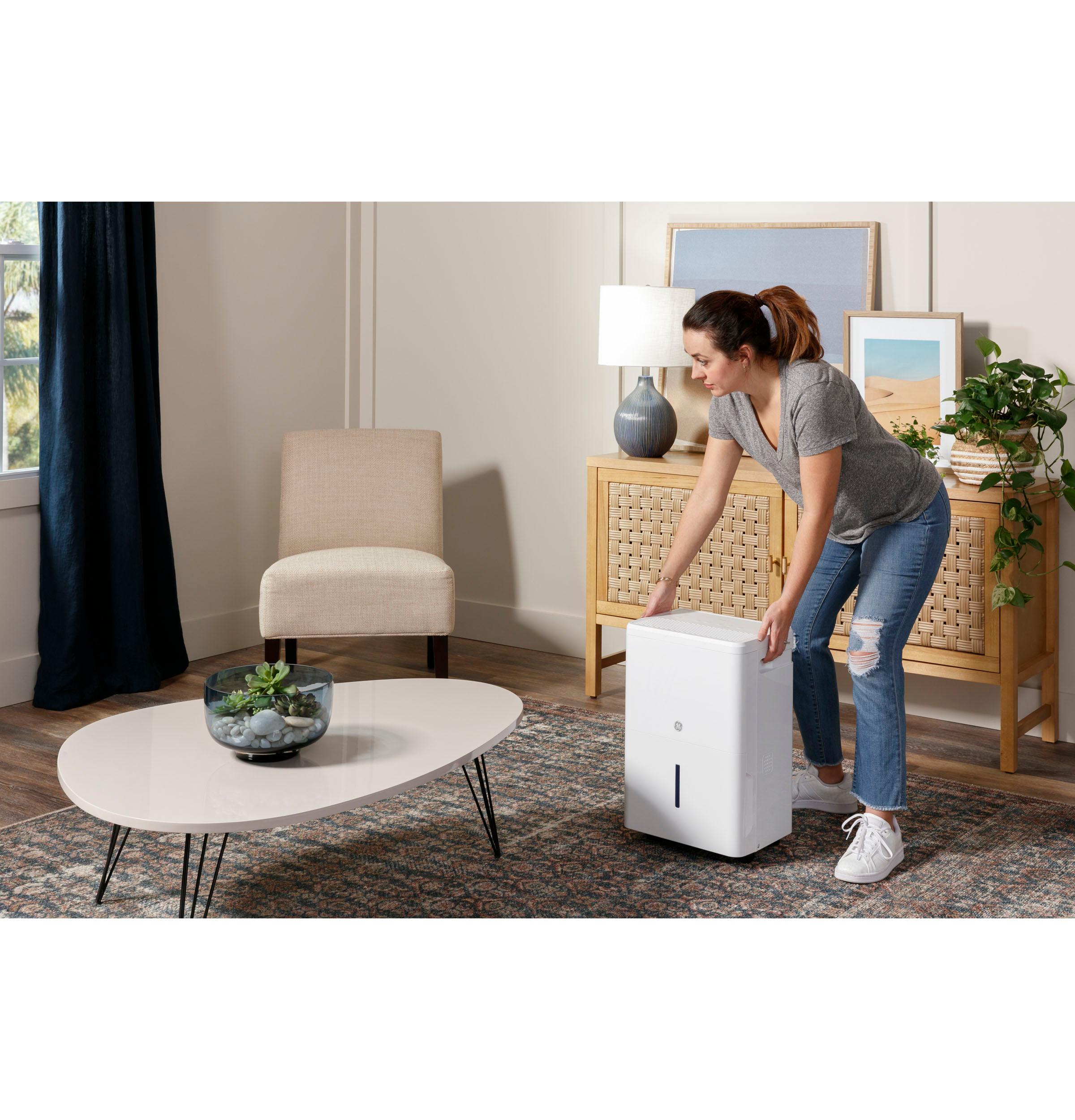 GE Appliances 35 Pints Tower Dehumidifier for Rooms up to 200 Cubic Feet
