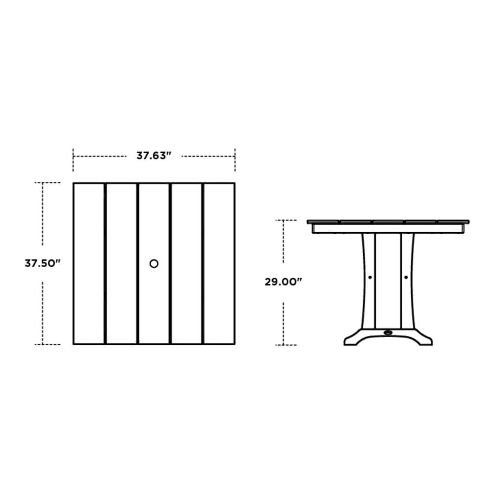 Edge Rectangular 4 - Person 37.63'' Long Dining Set